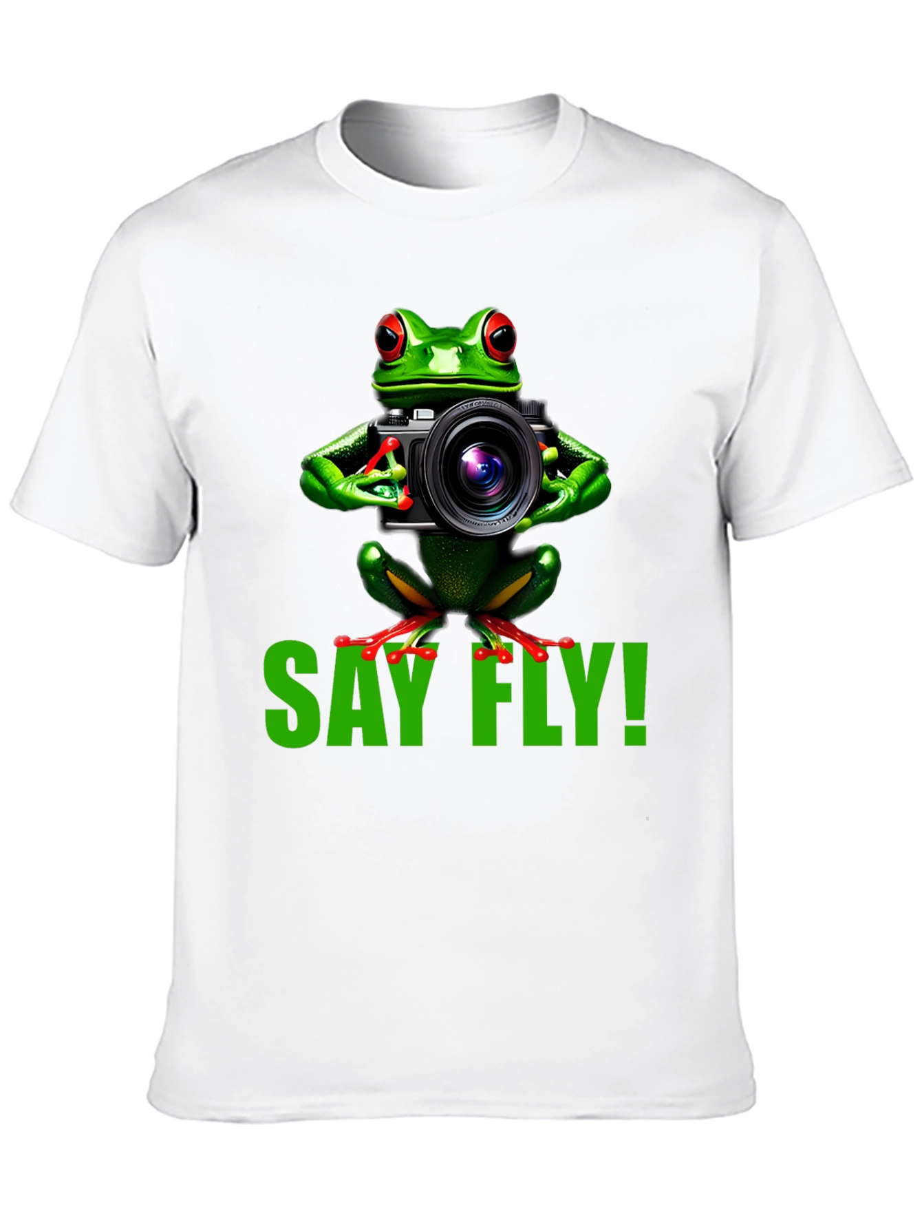 Say Fly! Frog Photographer Graphic T-Shirt