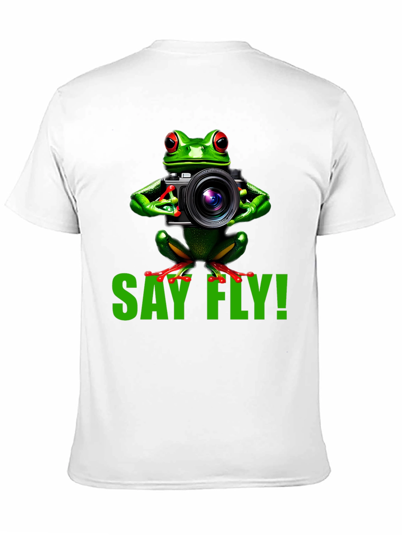 Say Fly! Frog Photographer Graphic T-Shirt