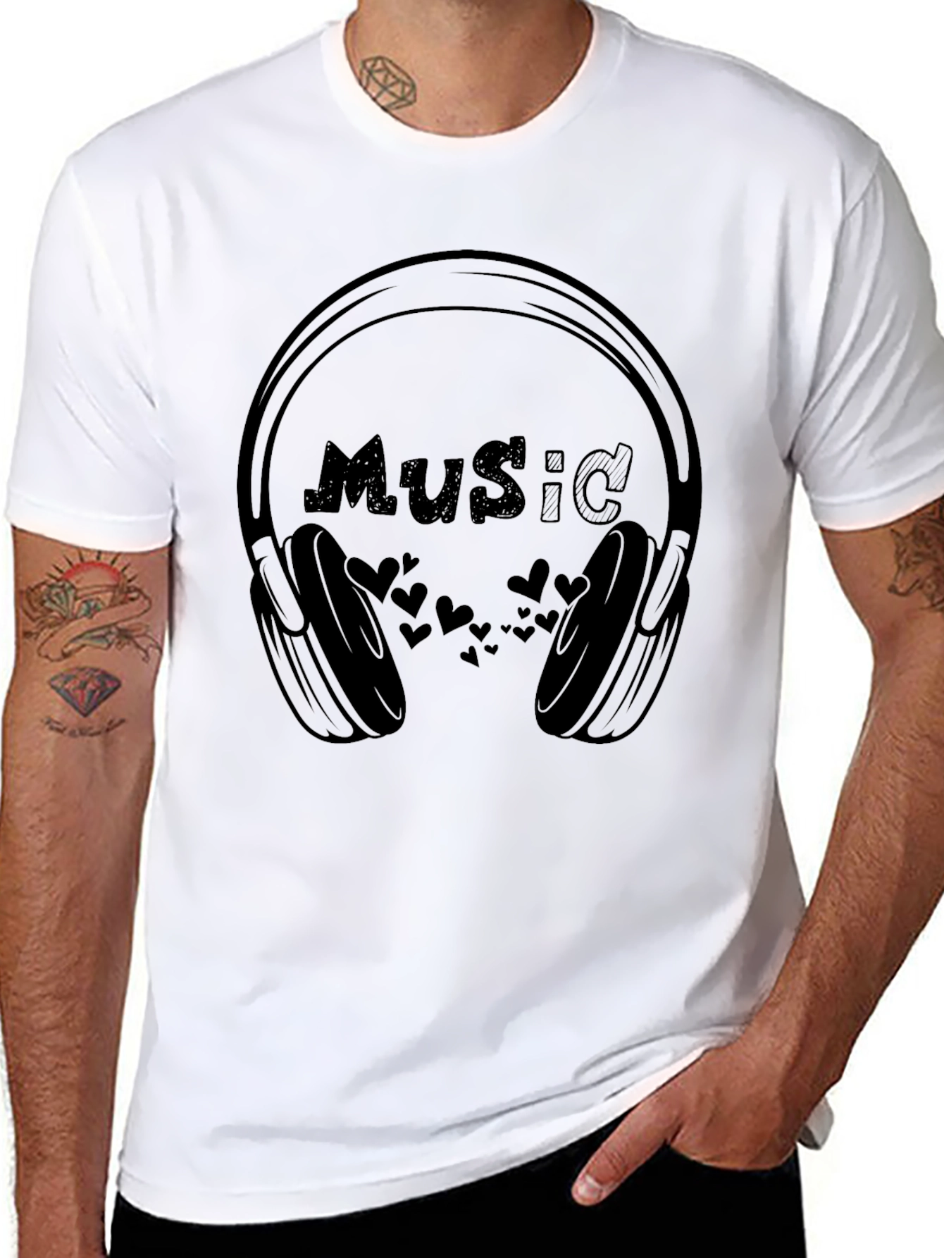 Music Lover T-Shirt - Headphones Design