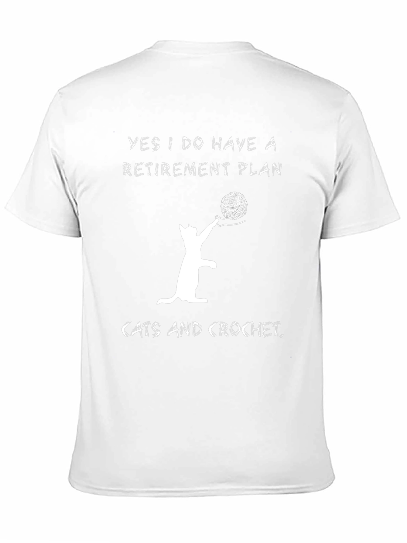 Retirement Plan Cats & Crochet Black T-Shirt