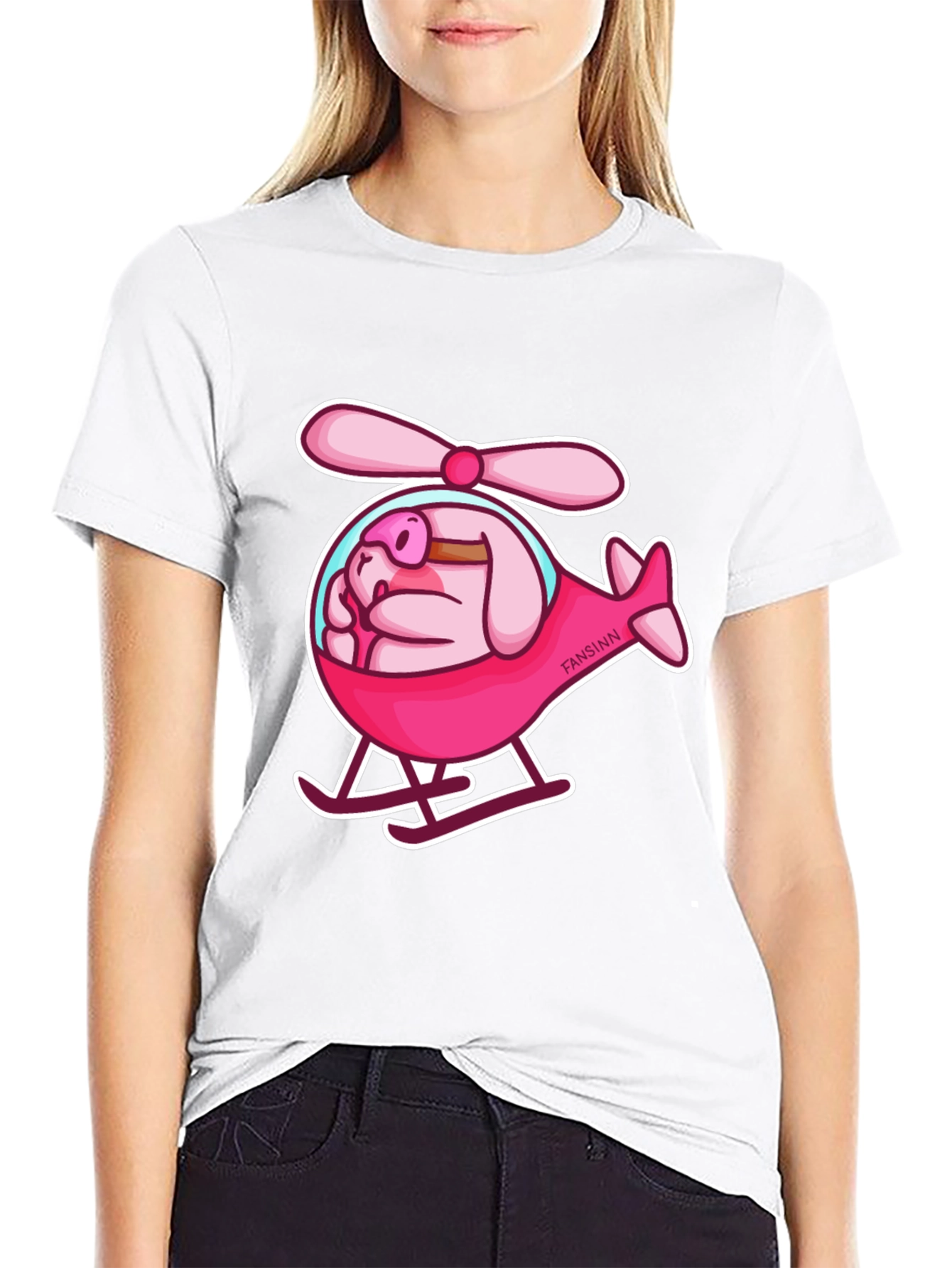 Pig Helicopter Graphic Tee - Unique & Funny!