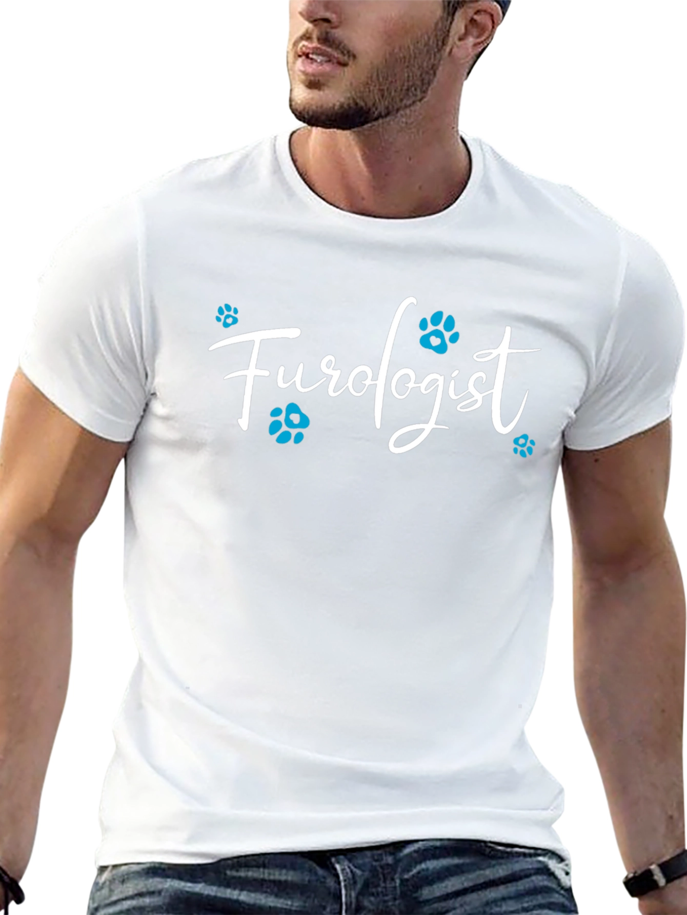 Furologist Paw Print T-Shirt - Black
