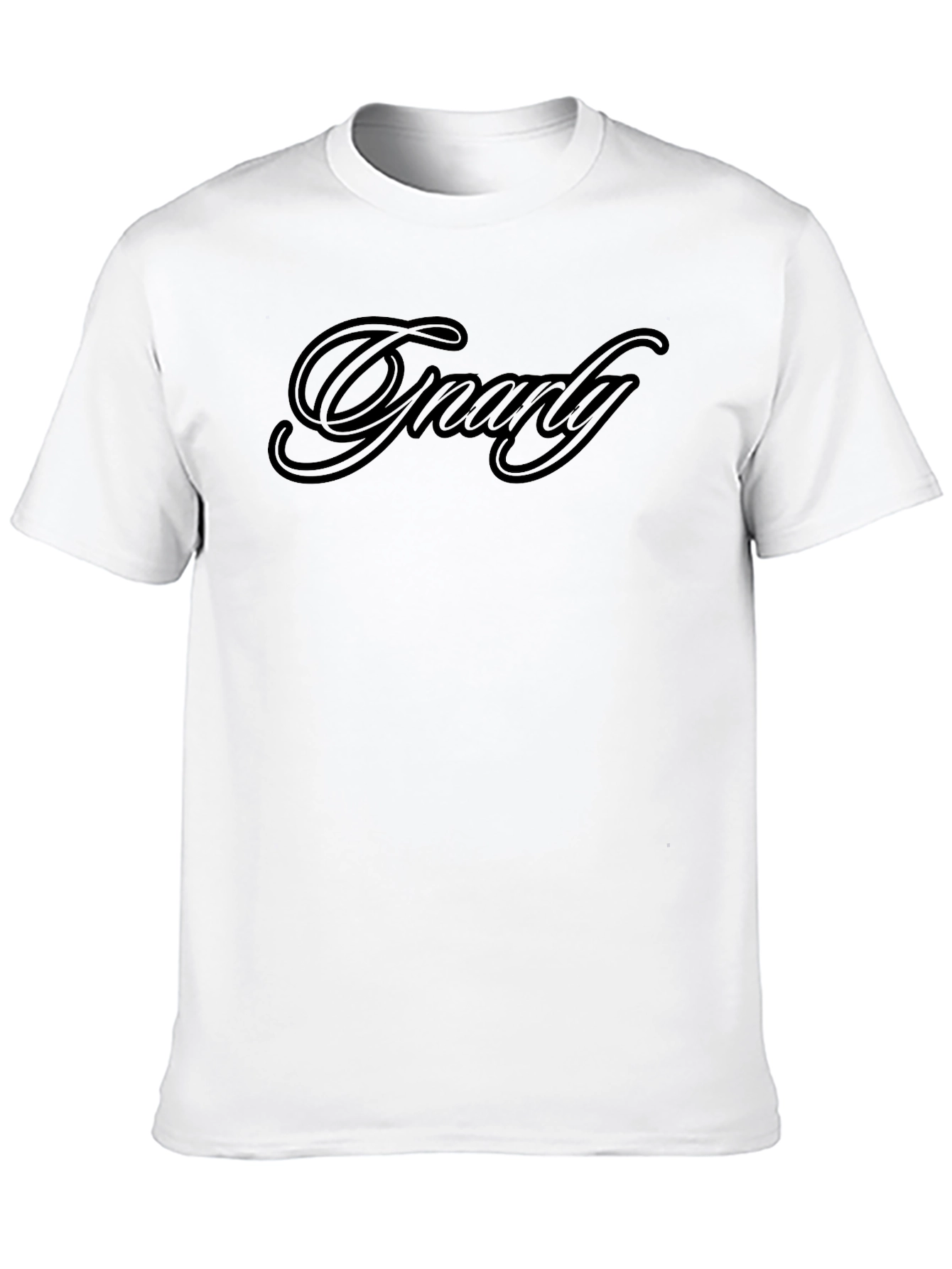 Gnarly Black Graphic Tee - Mens Crew Neck Shirt