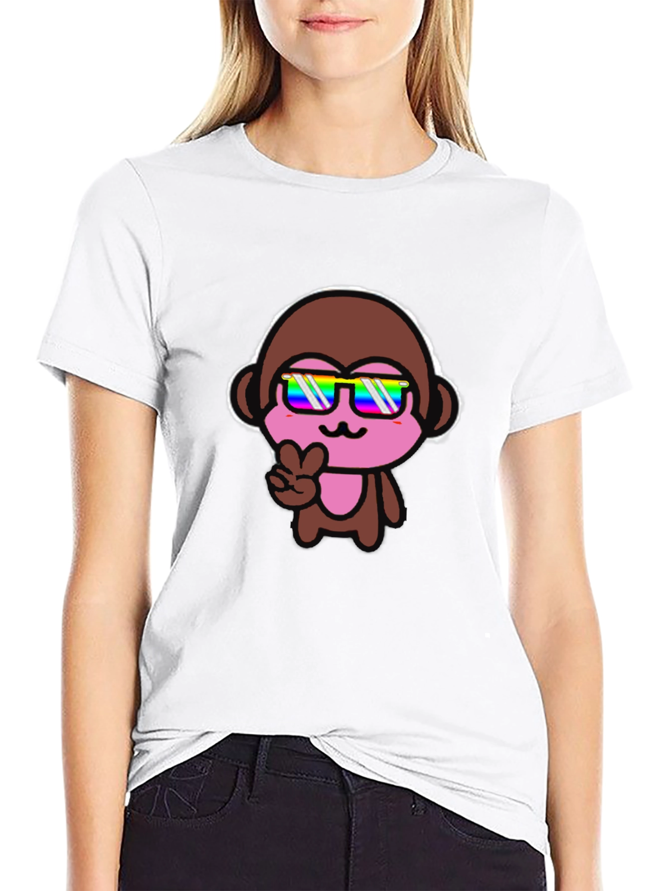 Cool Monkey Graphic Tee - Stylish Black T-Shirt