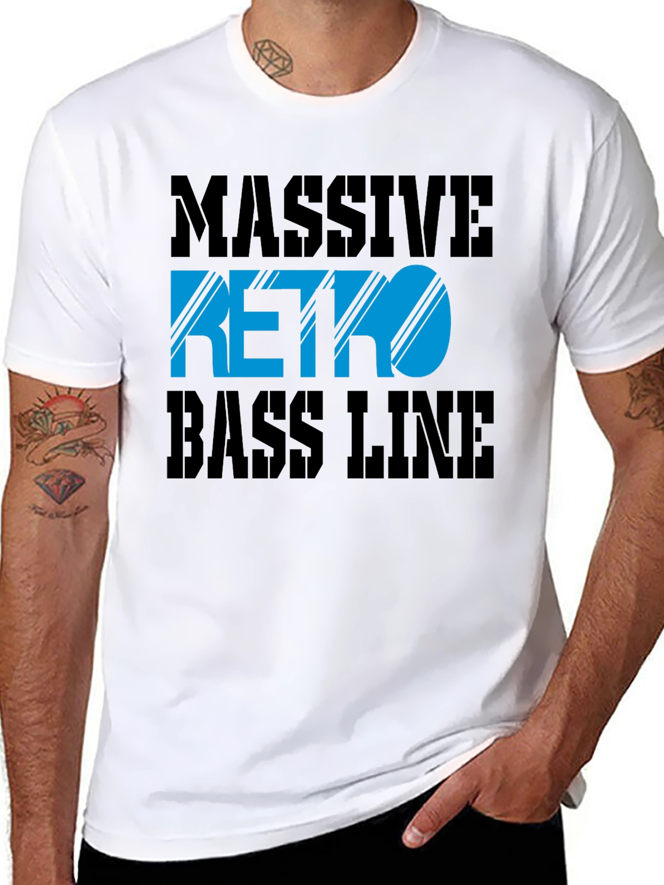 Massive Retro Bass Line Graphic Tee