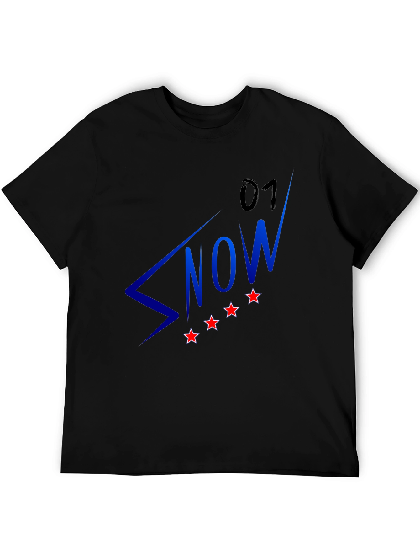 Stylish Black Tee with Graphic Design