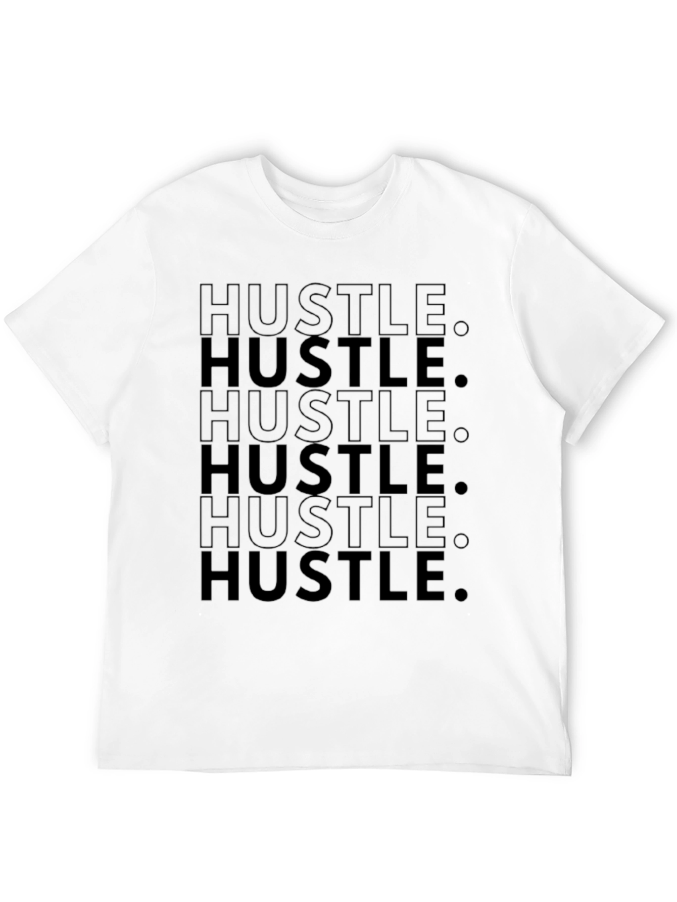 Mens Black Hustle Graphic T-Shirt