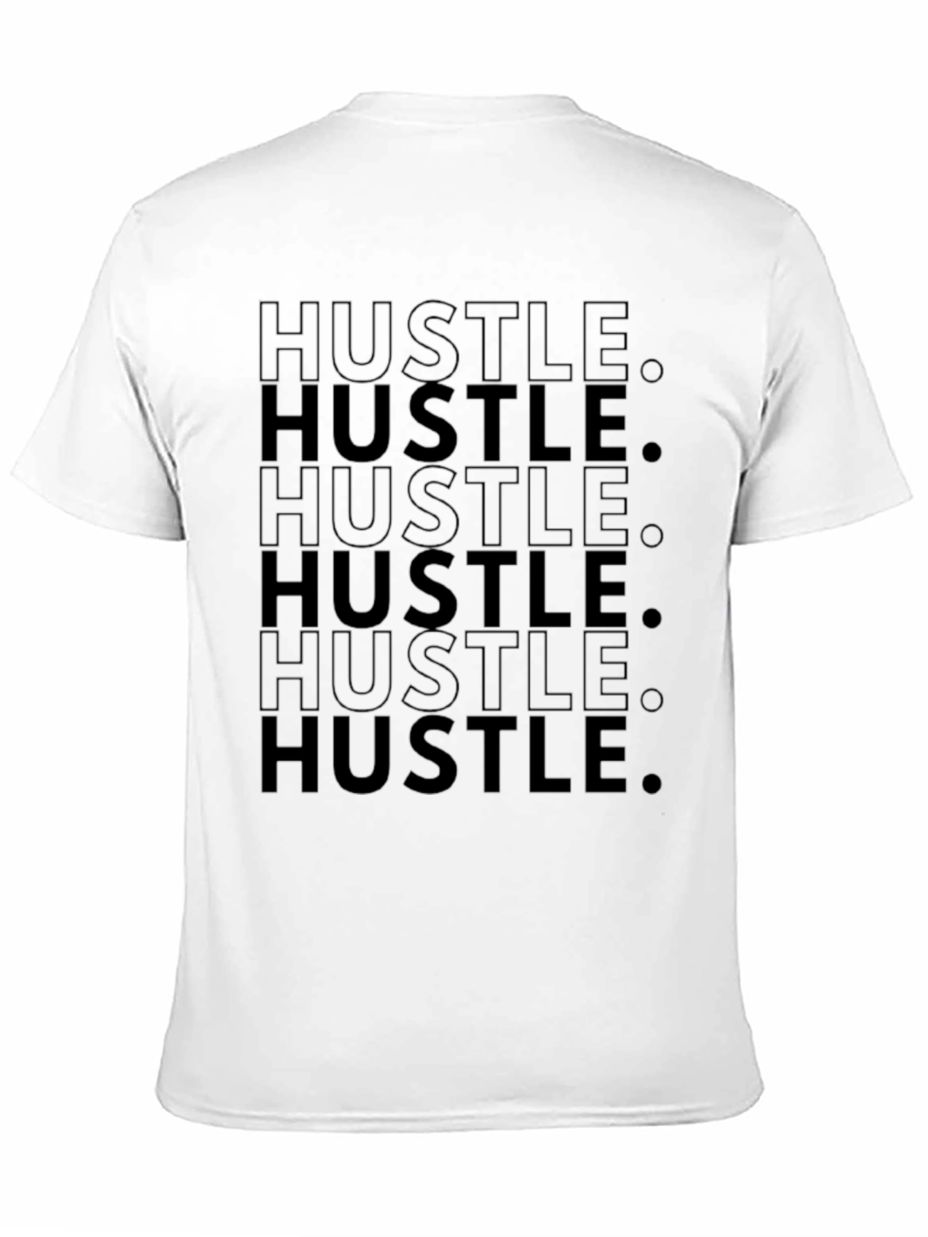 Mens Black Hustle Graphic T-Shirt