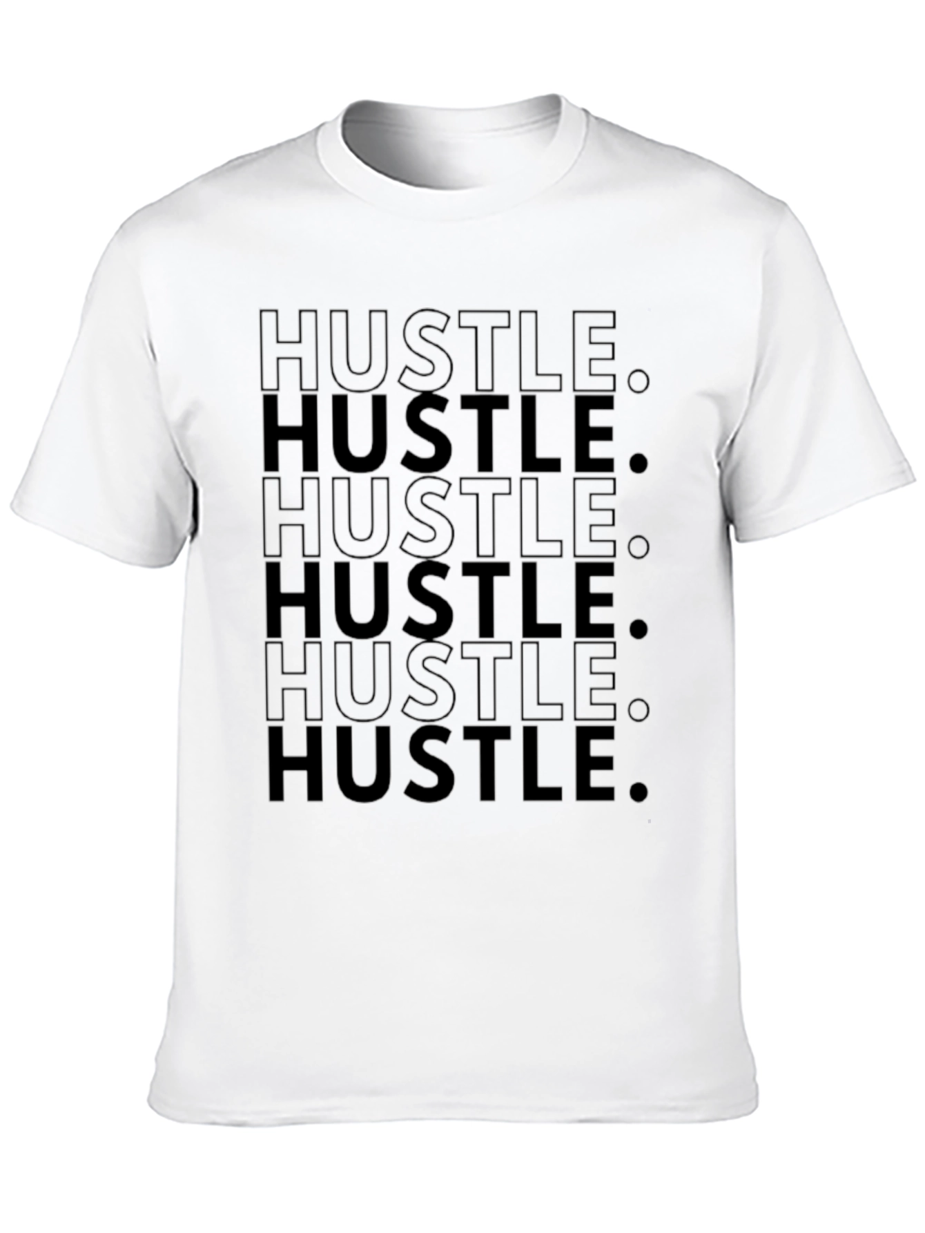 Mens Black Hustle Graphic T-Shirt
