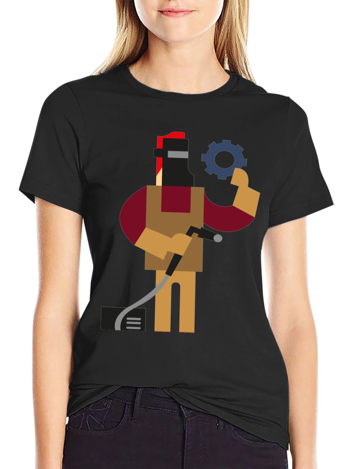 Welder Graphic Tee - Black Short Sleeve Shirt