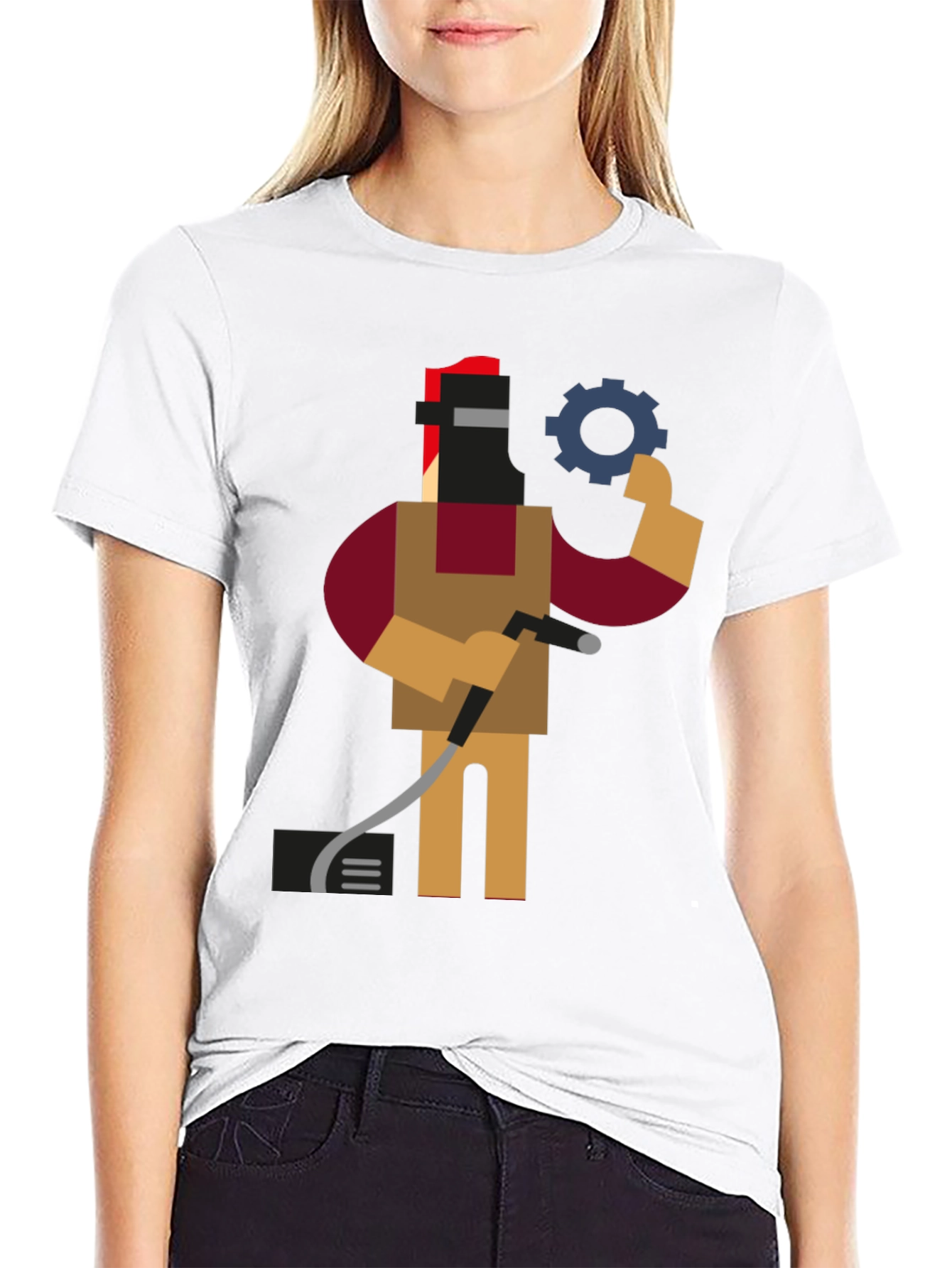 Welder Graphic Tee - Black Short Sleeve Shirt
