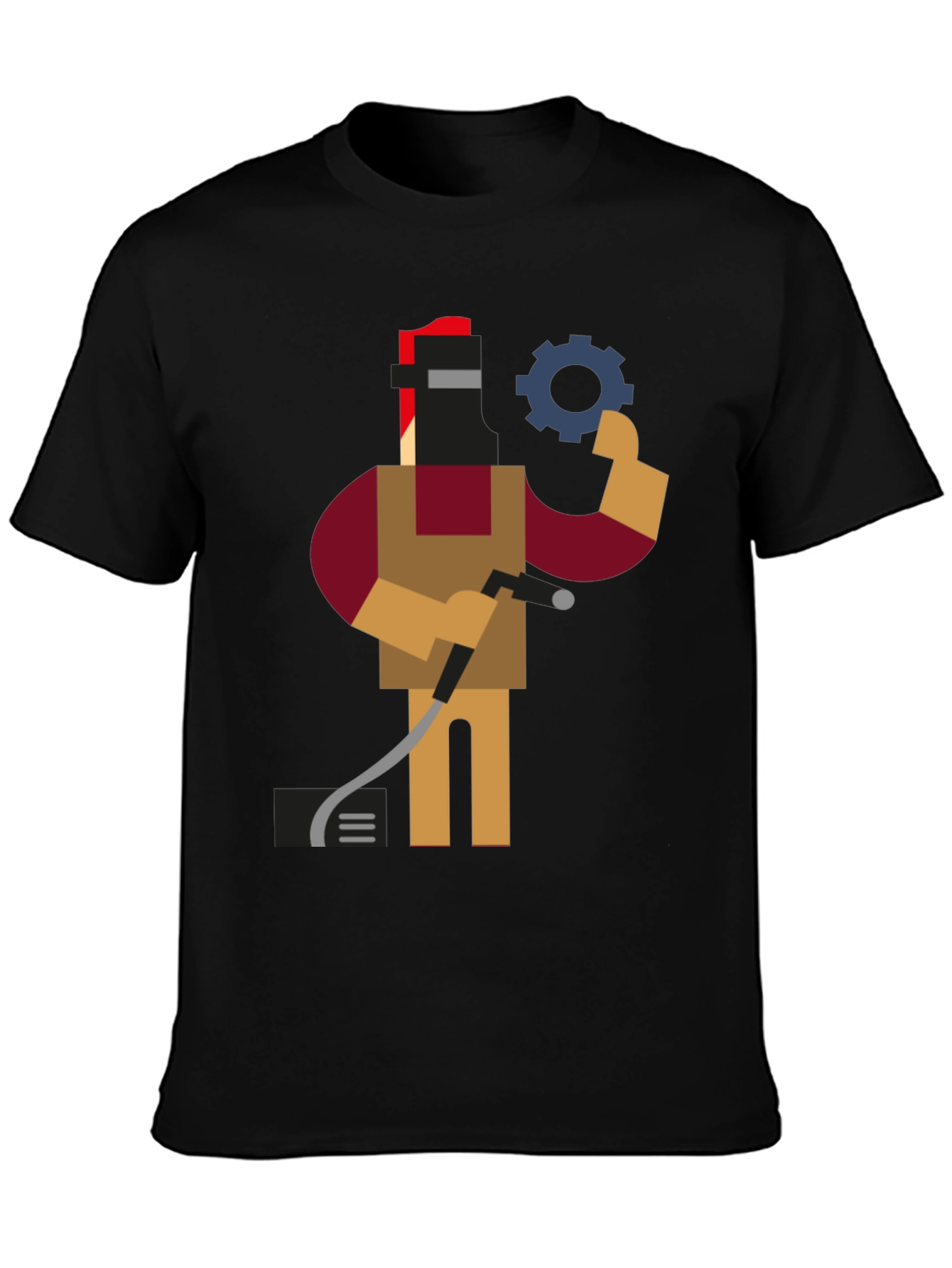 Welder Graphic Tee - Black Short Sleeve Shirt