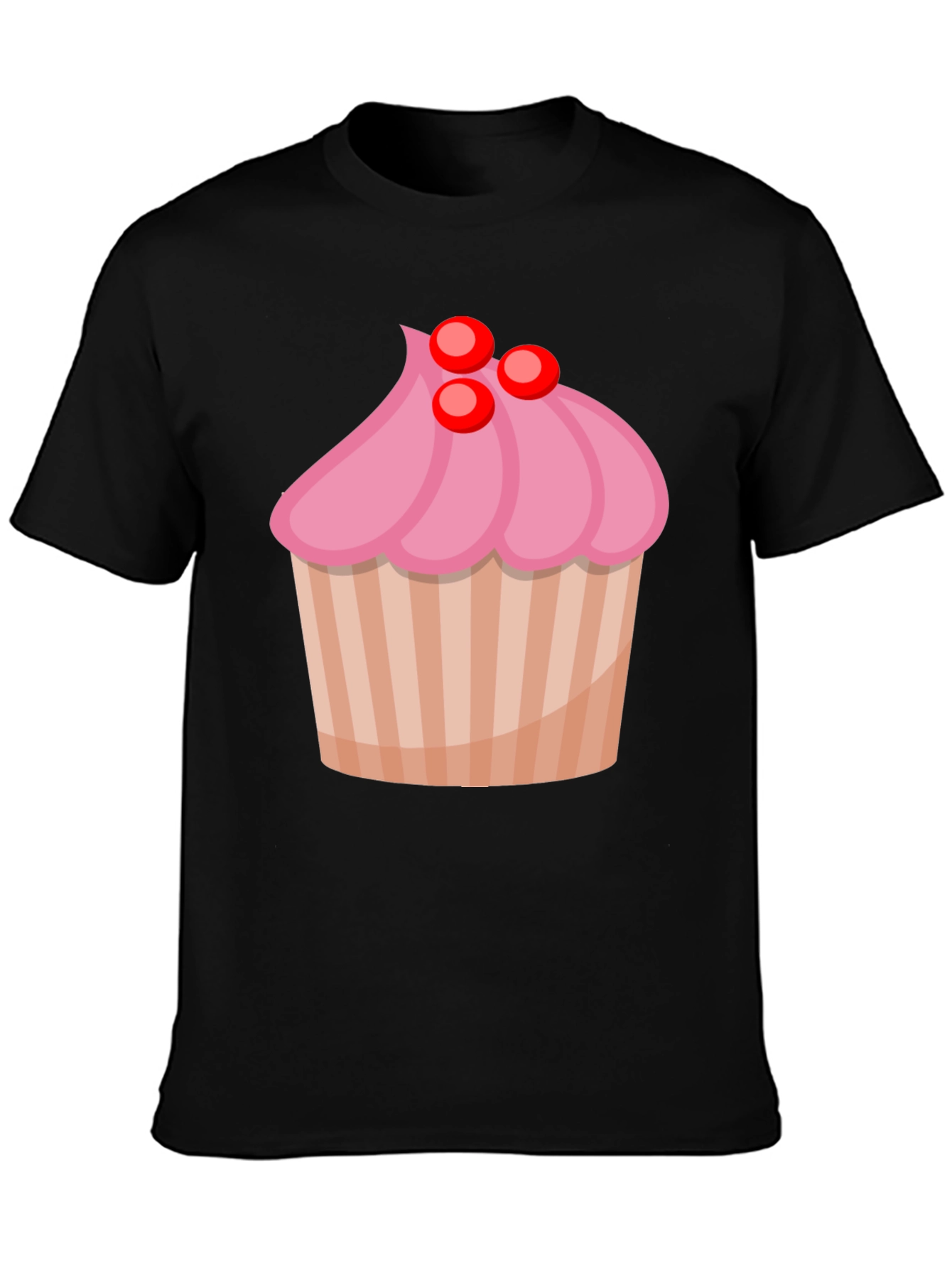 Cupcake Graphic Black T-Shirt