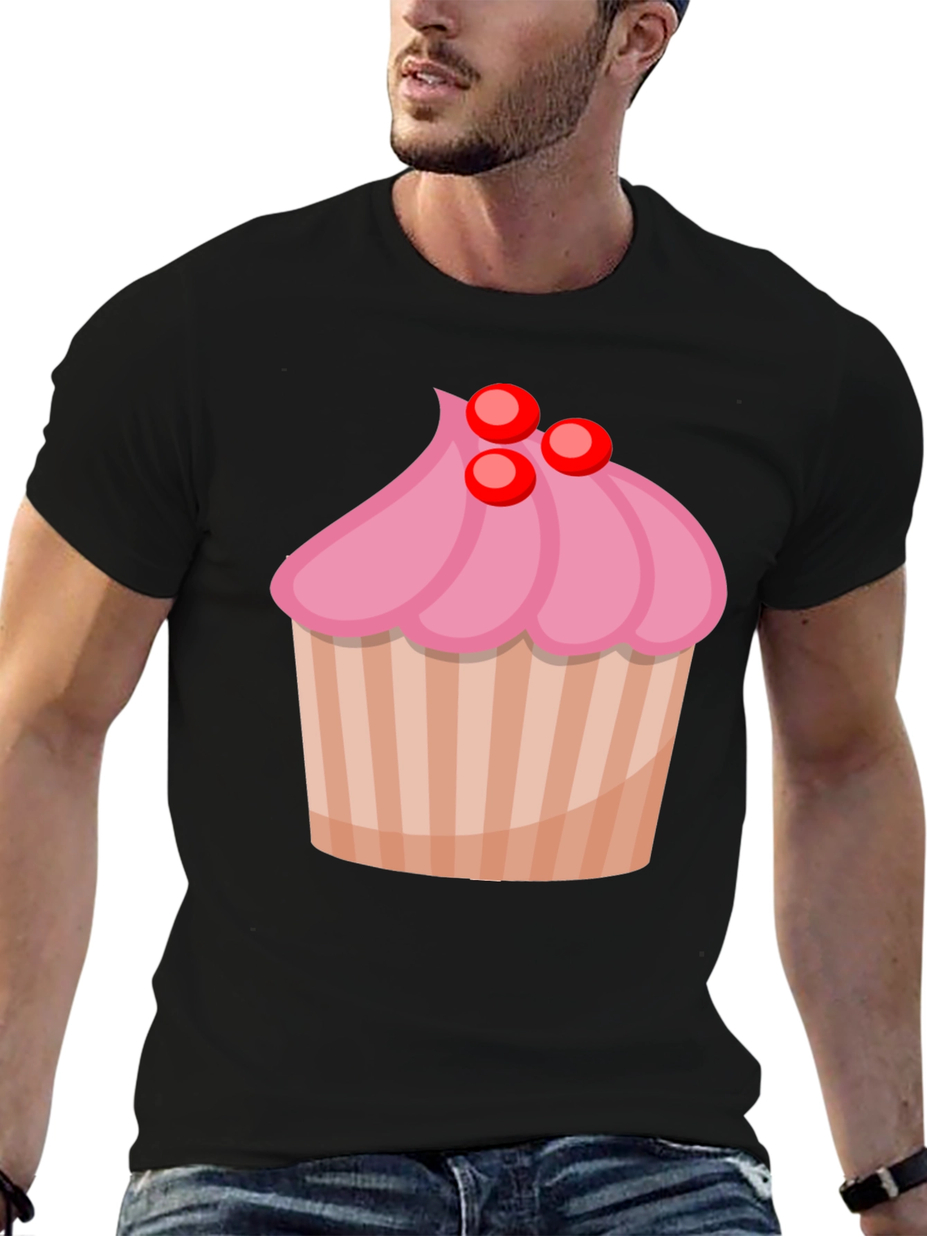Cupcake Graphic Black T-Shirt