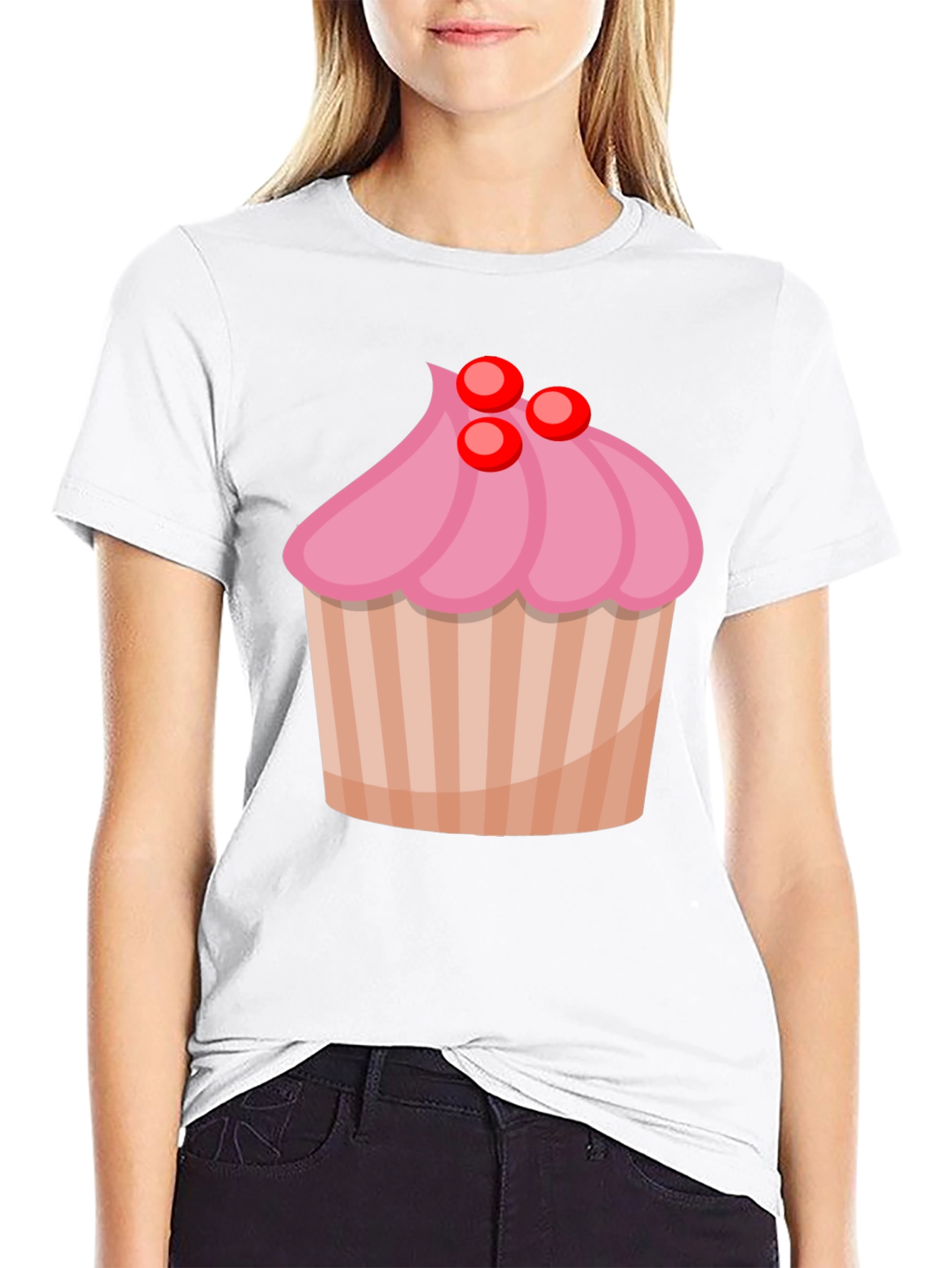 Cupcake Graphic Black T-Shirt