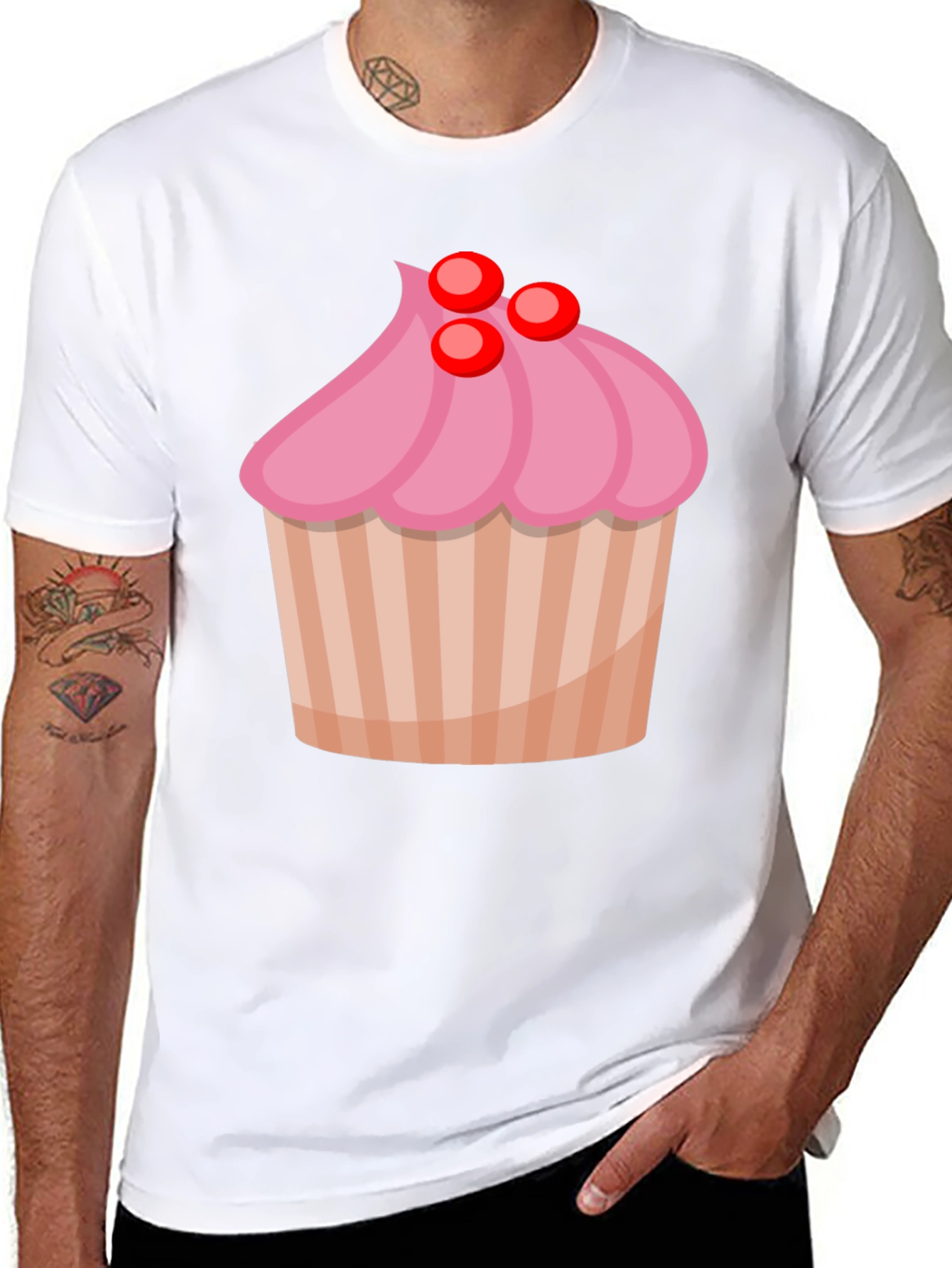 Cupcake Graphic Black T-Shirt