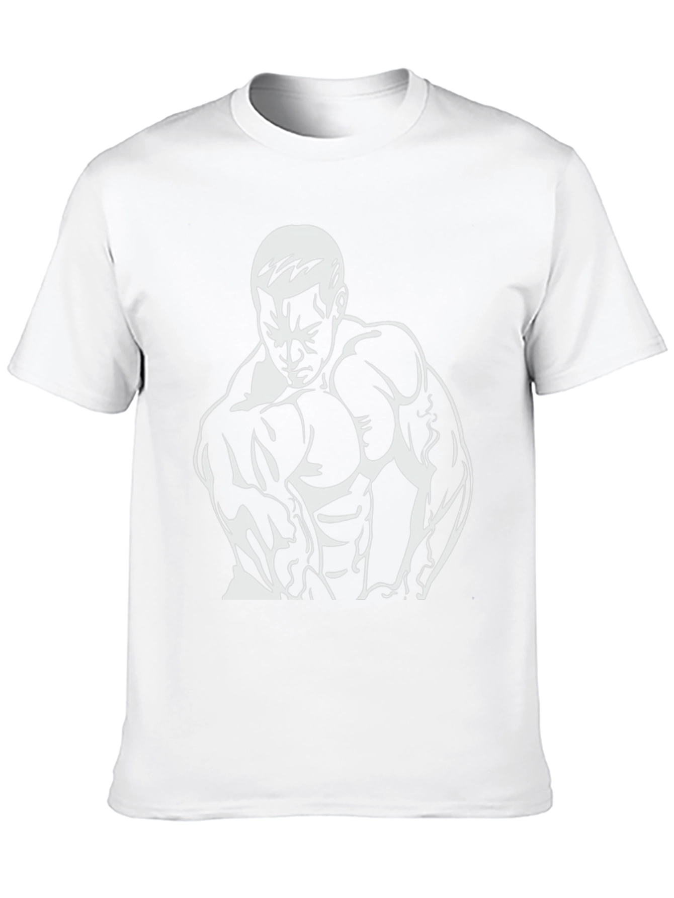 Bodybuilder Graphic Tee - Black Cotton Fitness Shirt
