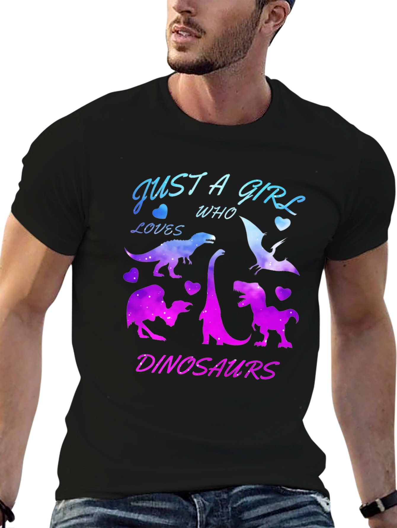 Girl Dinosaur Lover T-Shirt Black