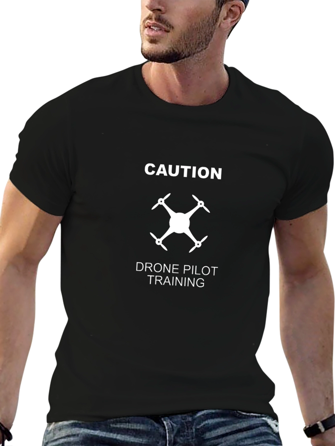 Drone Pilot Training T-Shirt - Caution Drone Design