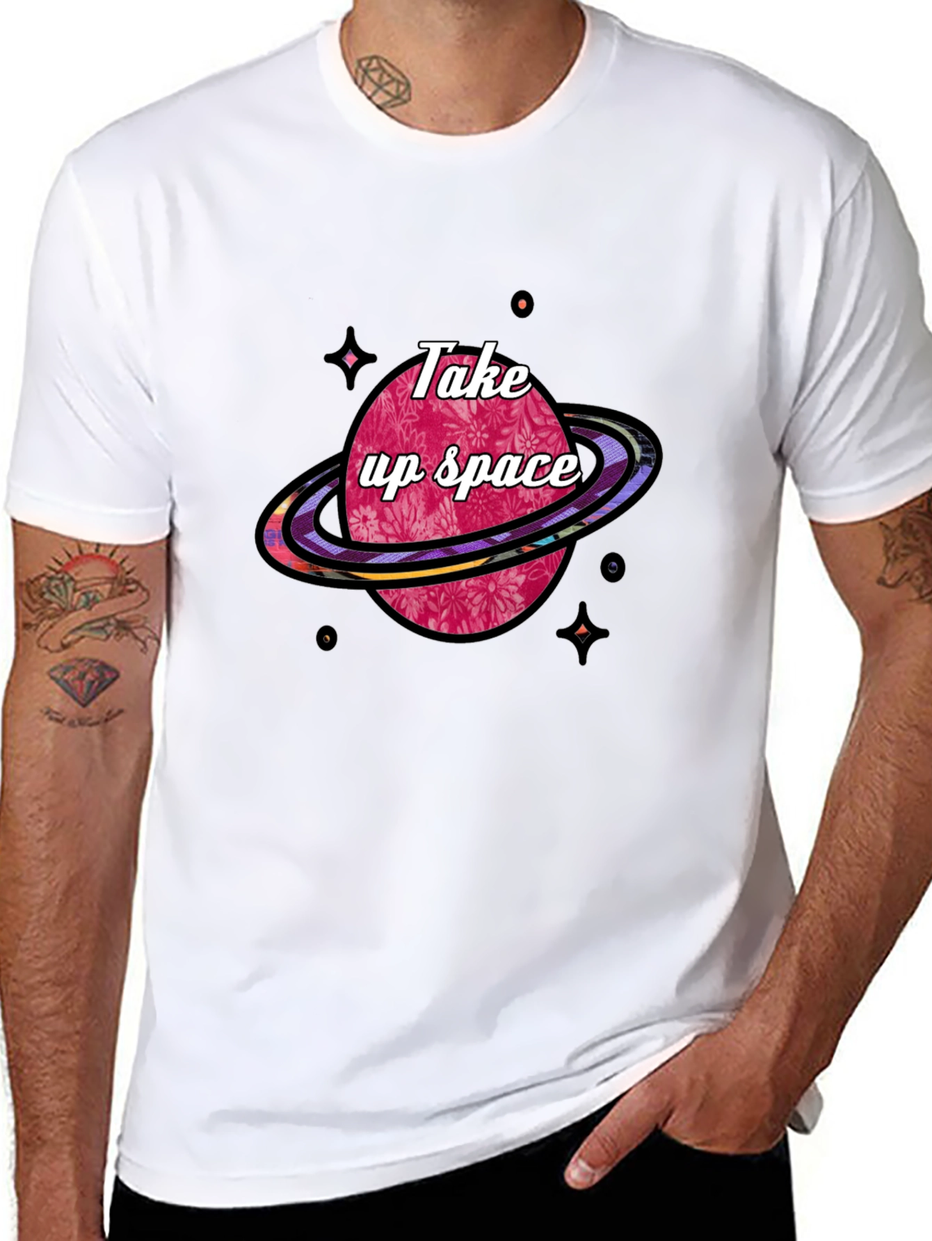Take Up Space Graphic T-Shirt - Black