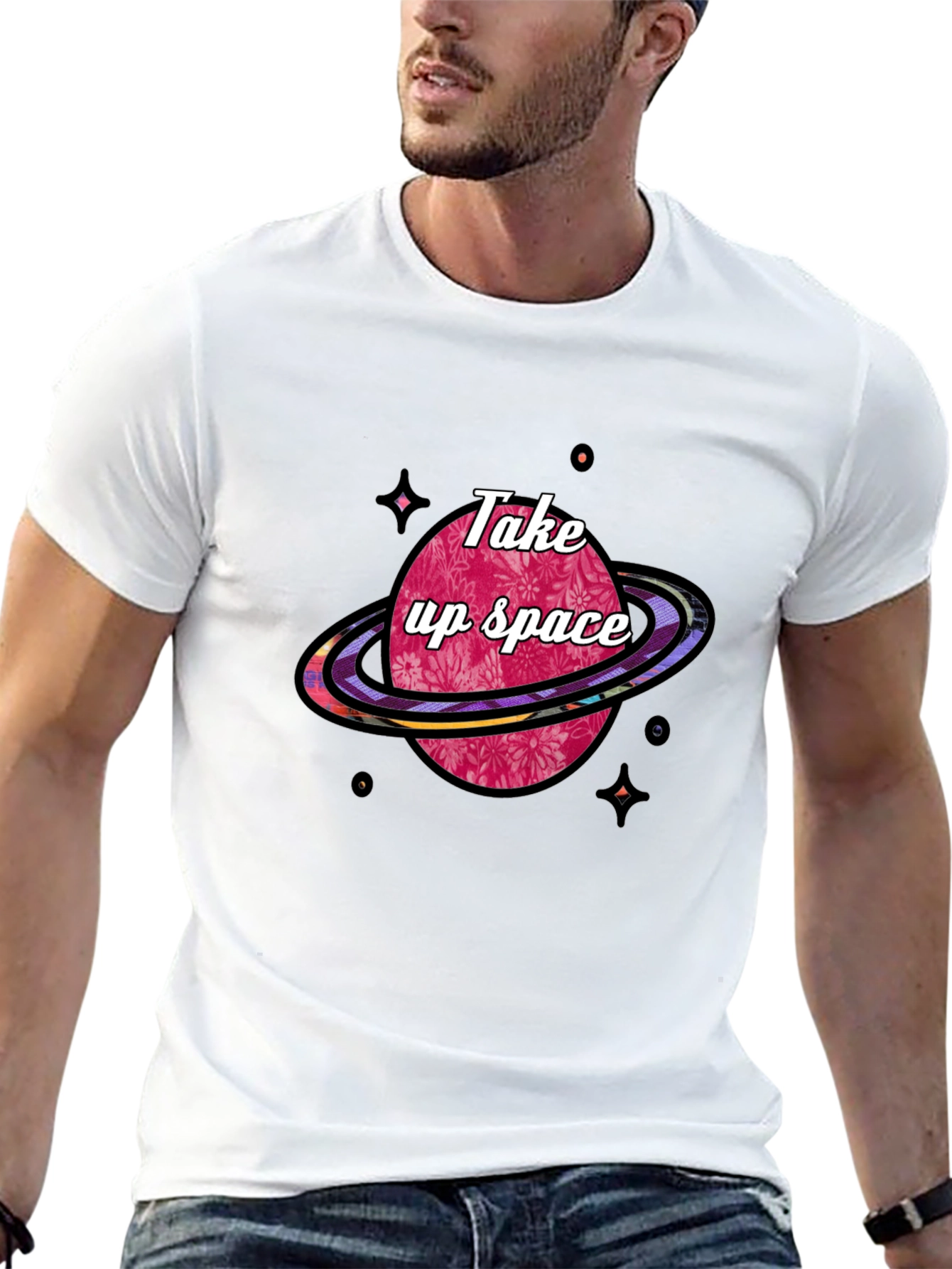 Take Up Space Graphic T-Shirt - Black