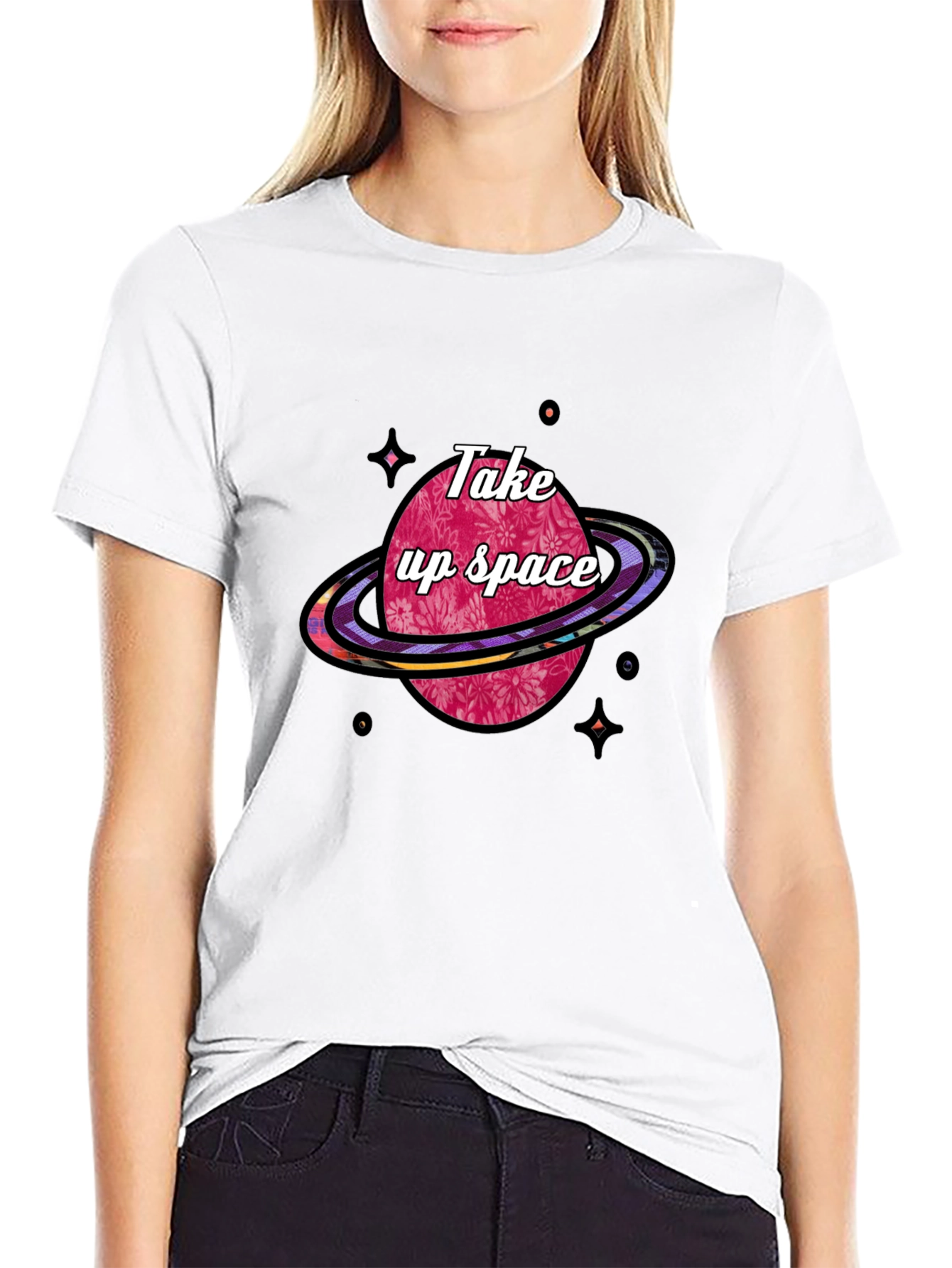 Take Up Space Graphic T-Shirt - Black
