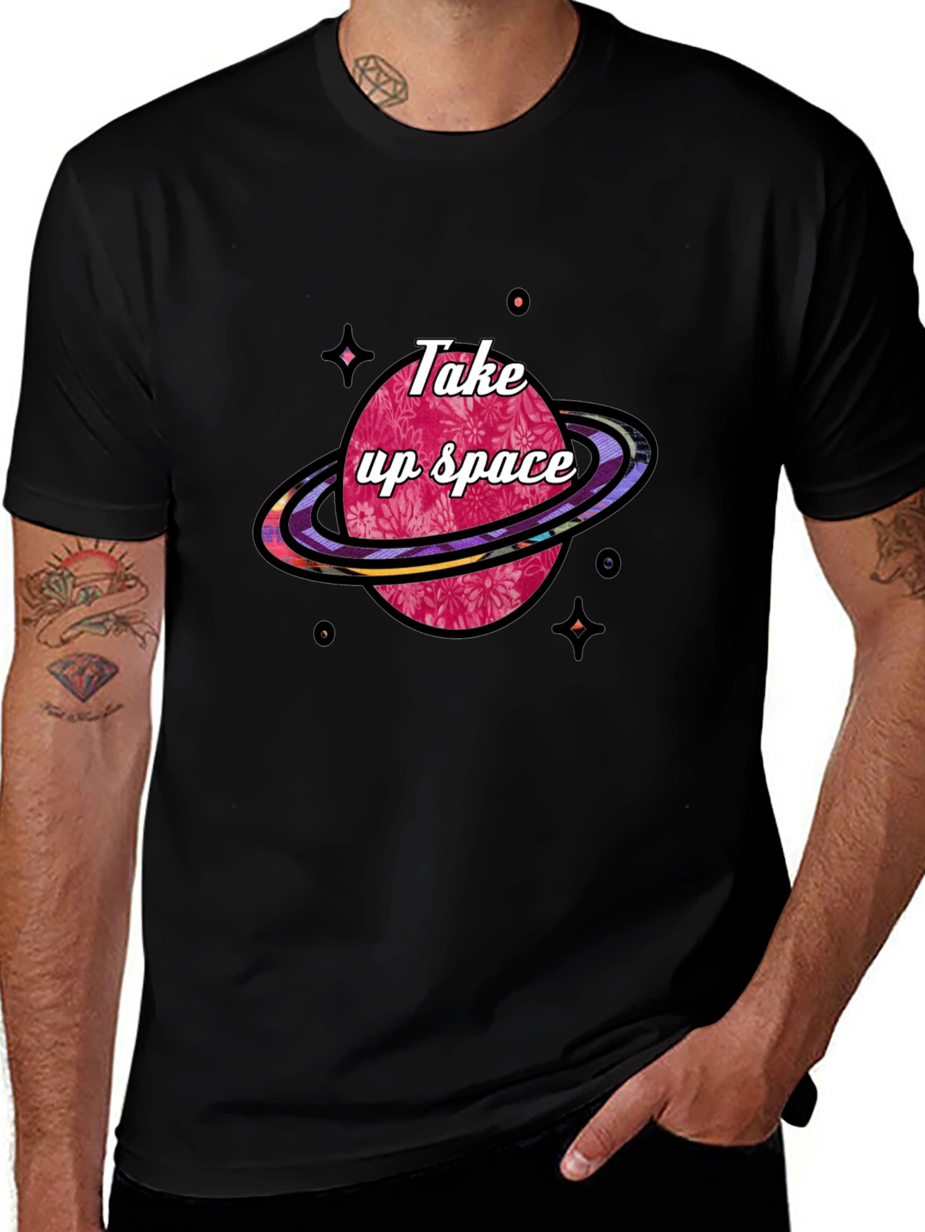 Take Up Space Graphic T-Shirt - Black