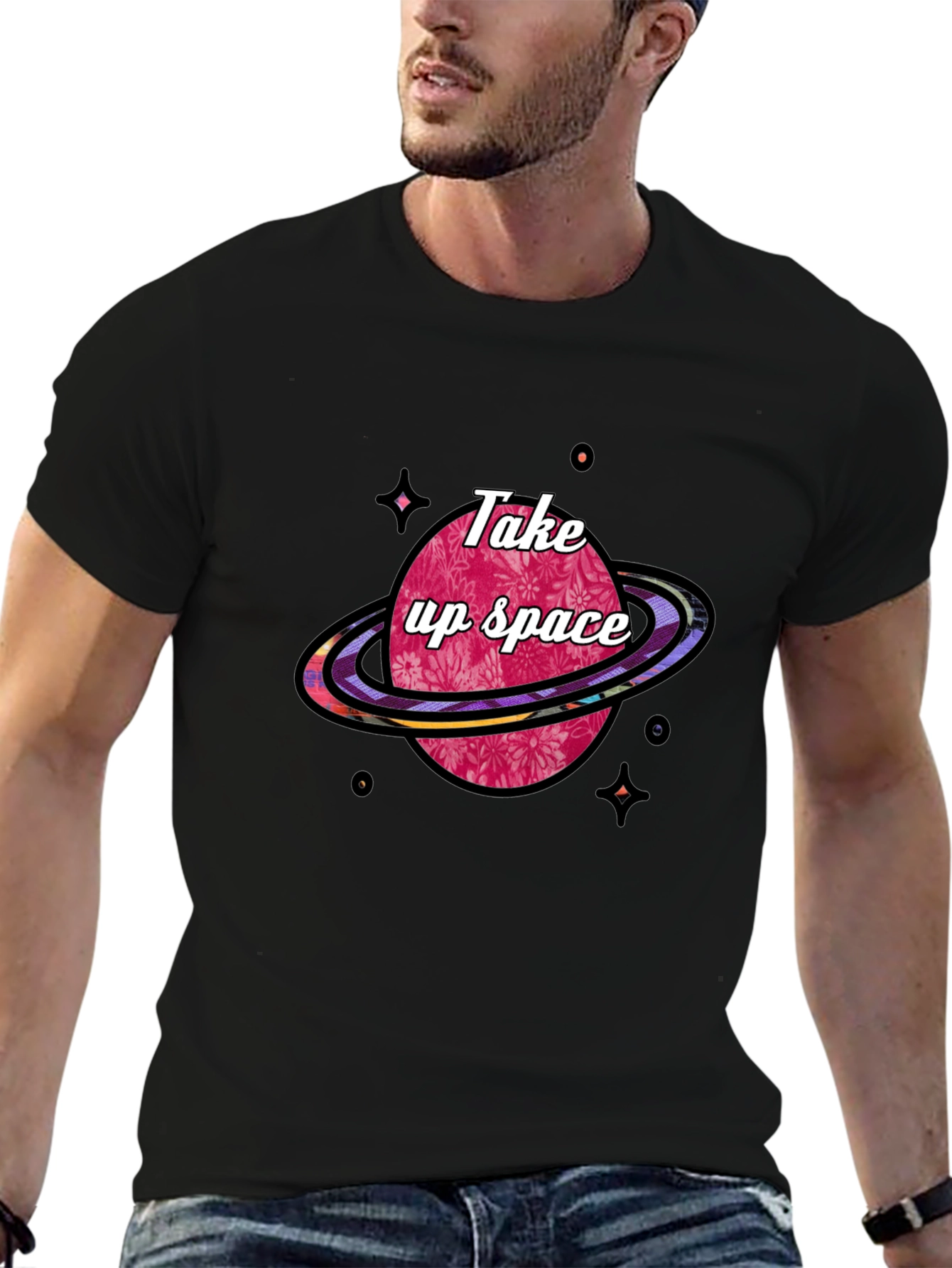 Take Up Space Graphic T-Shirt - Black