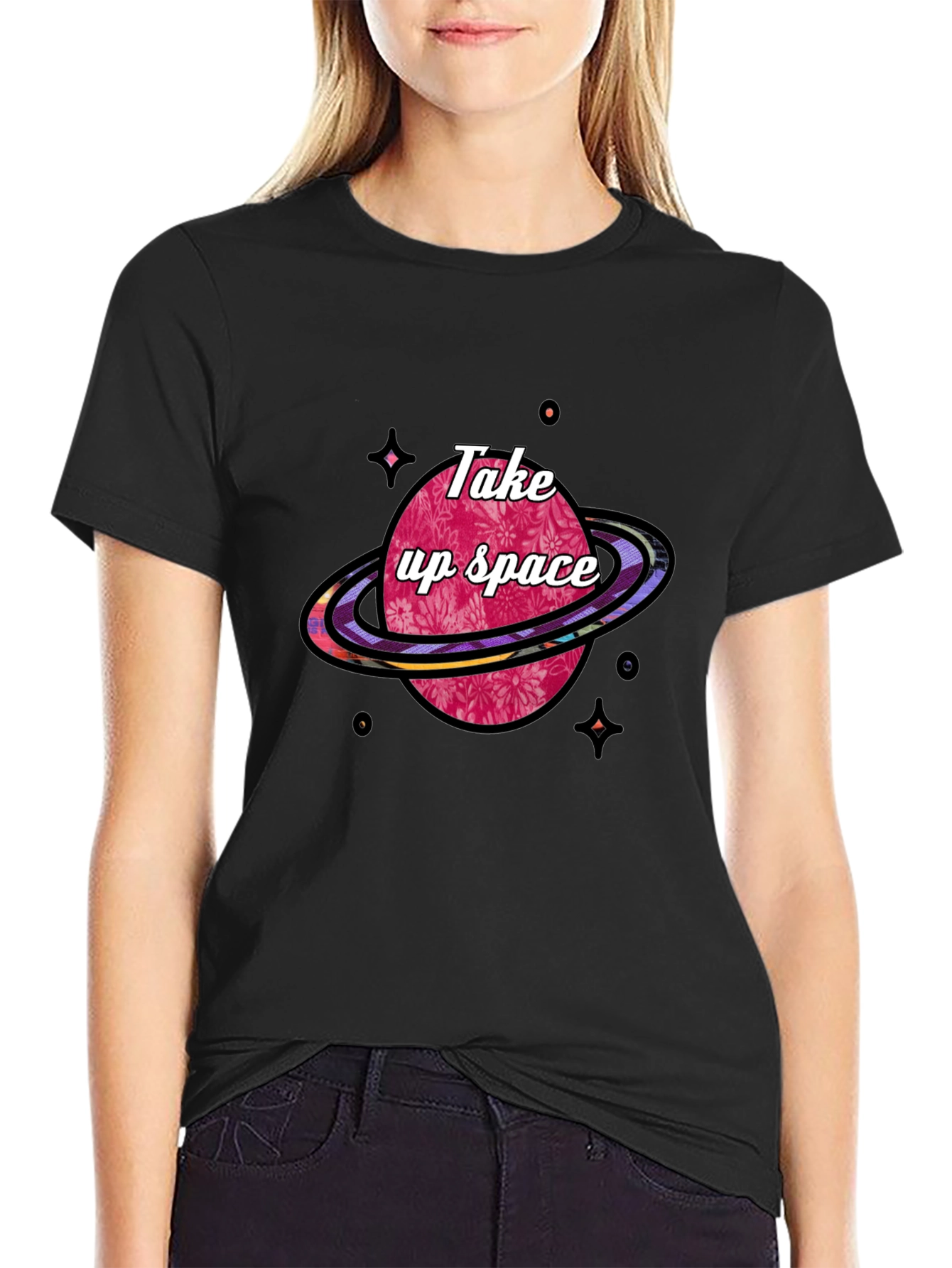 Take Up Space Graphic T-Shirt - Black