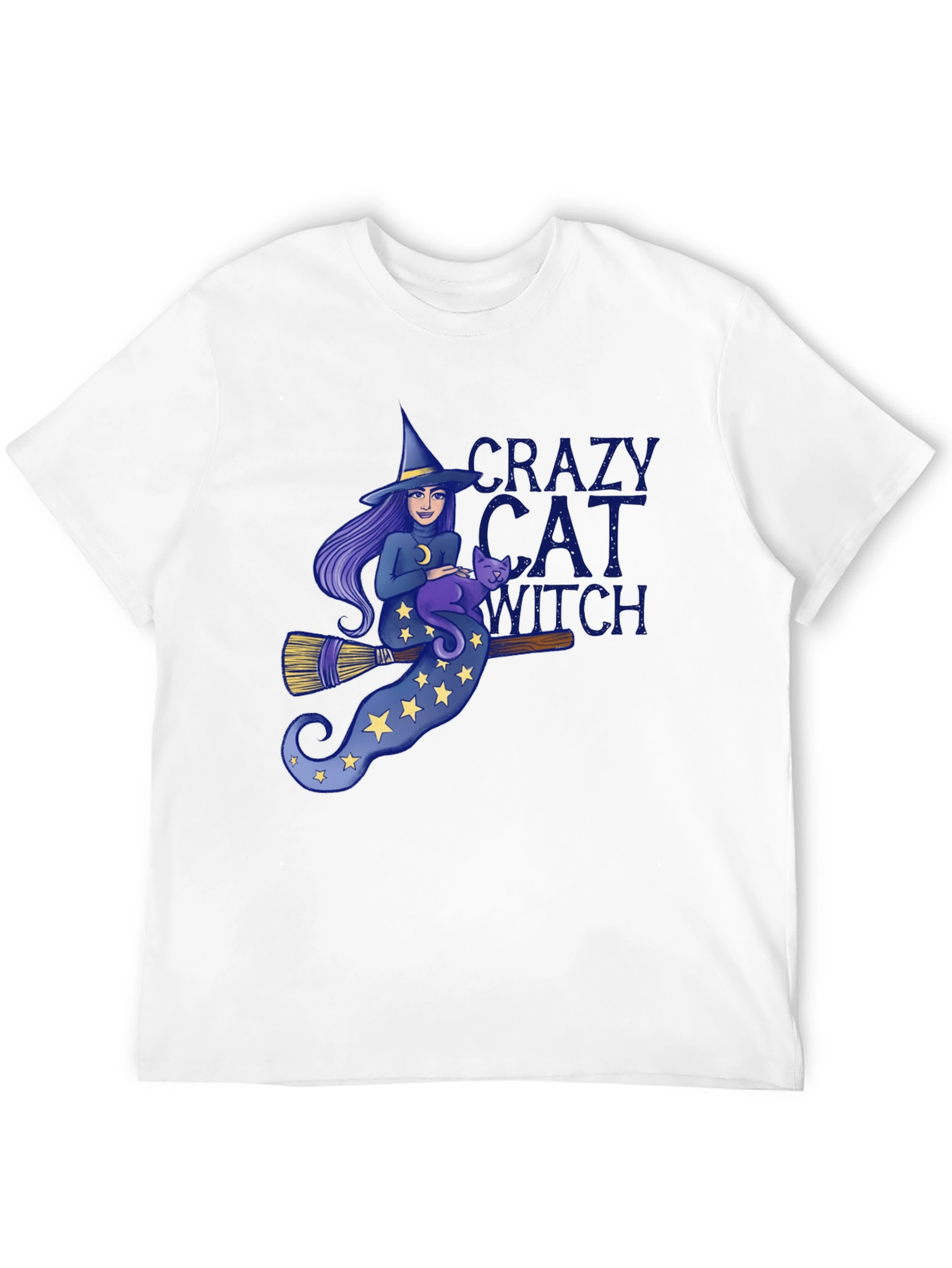 Crazy Cat Witch T-Shirt