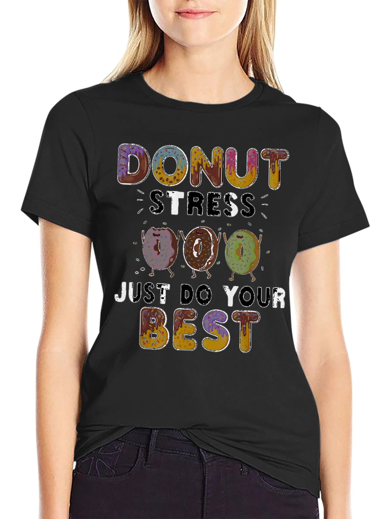 Donut Stress Funny Graphic Tee