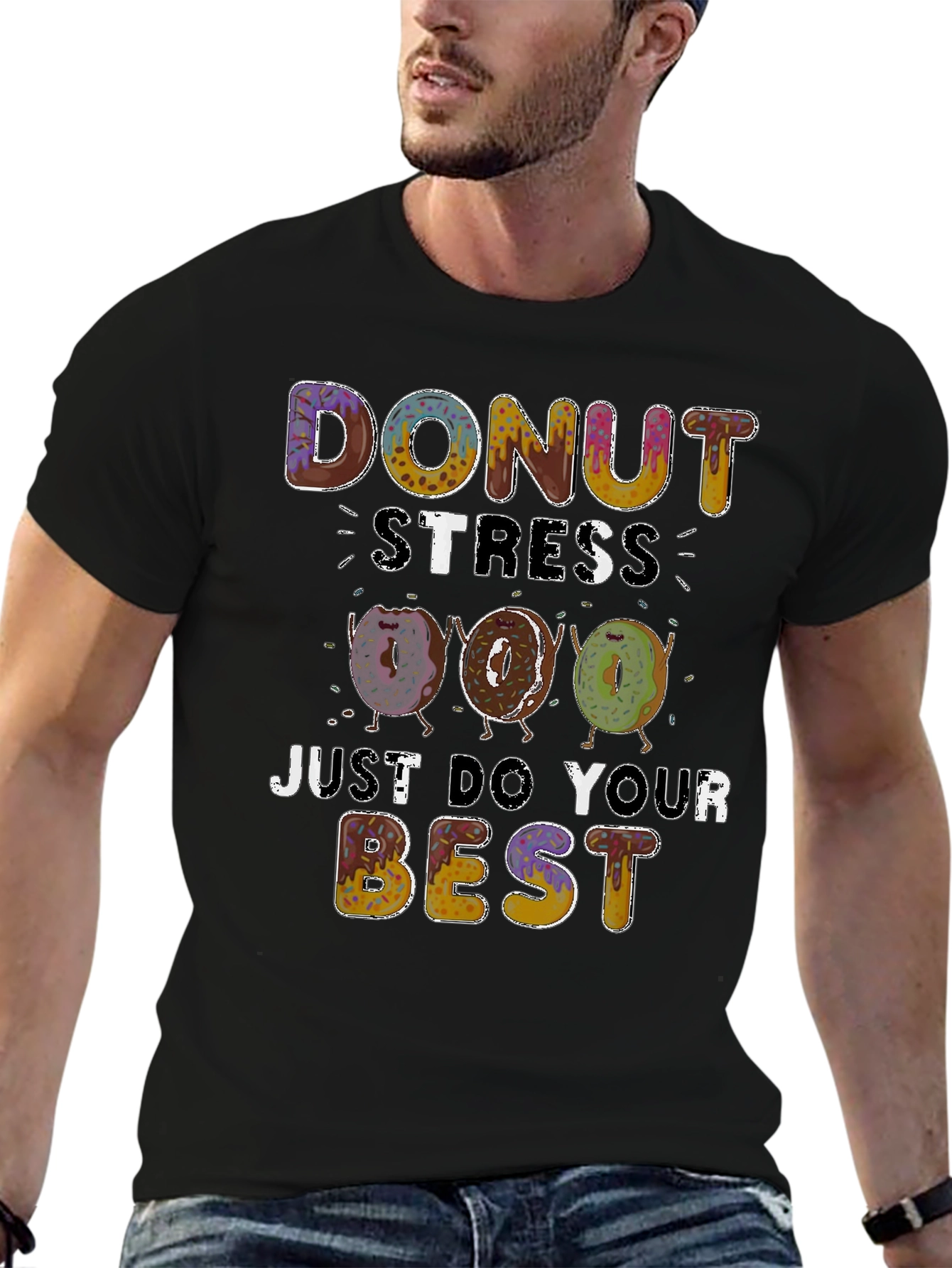 Donut Stress Funny Graphic Tee