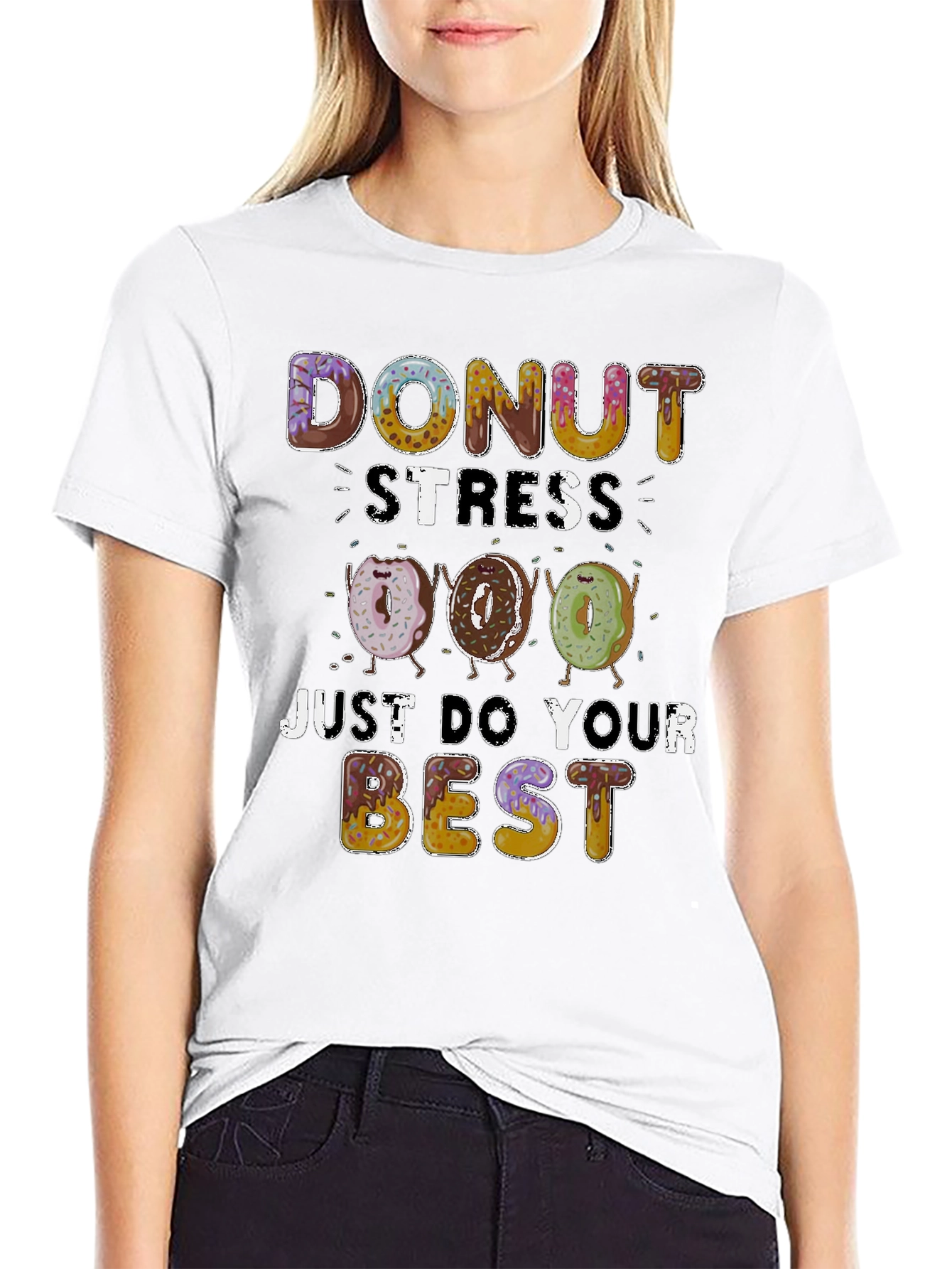 Donut Stress Funny Graphic Tee