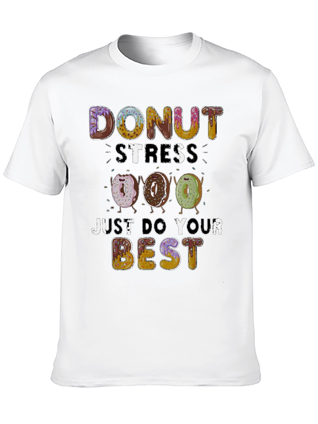 Donut Stress Funny Graphic Tee
