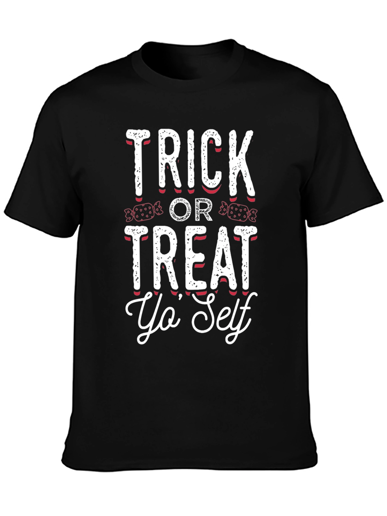 Trick or Treat Yo Self Black Graphic Tee