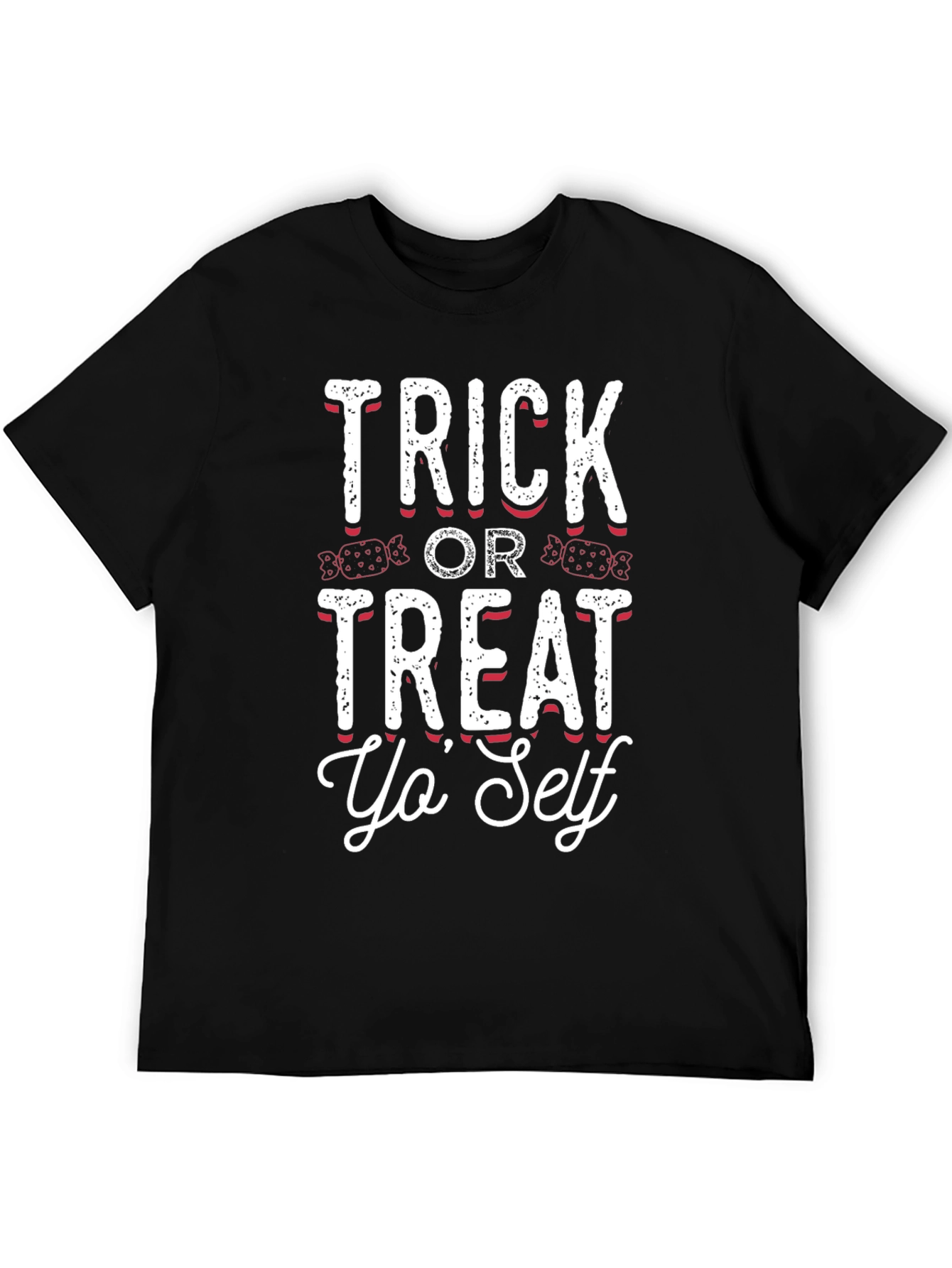 Trick or Treat Yo Self Black Graphic Tee