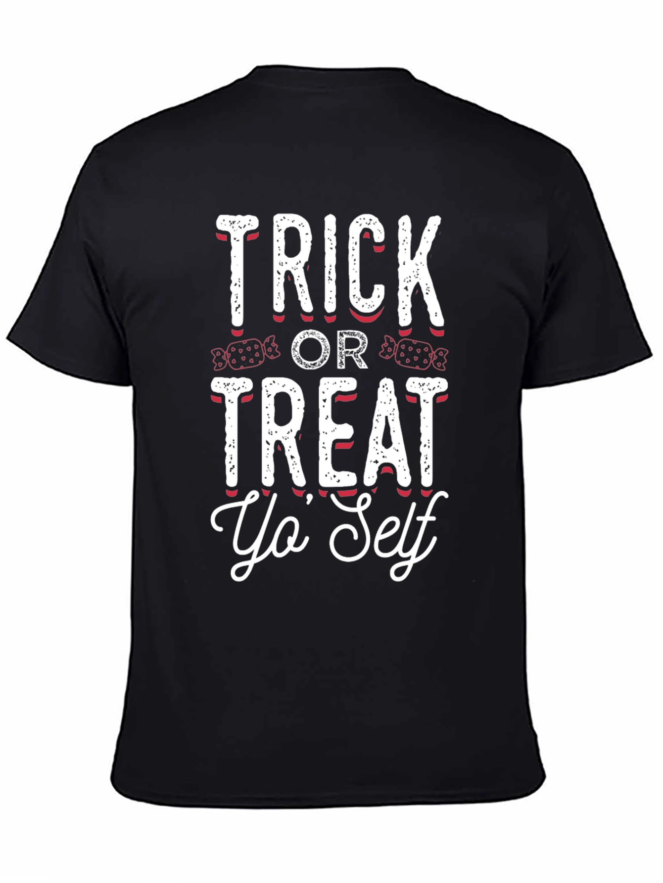Trick or Treat Yo Self Black Graphic Tee