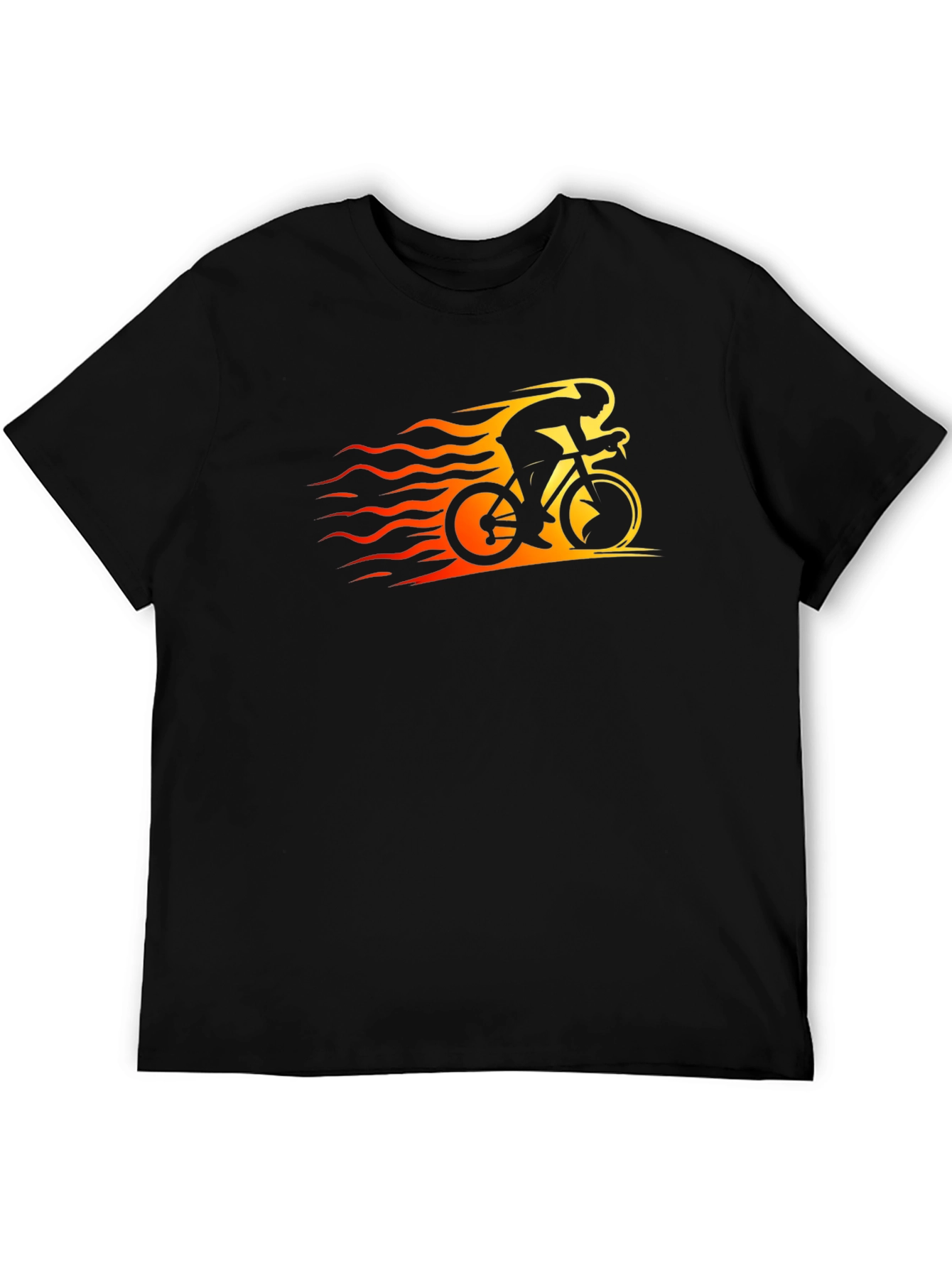 Fiery Biker Black T-Shirt