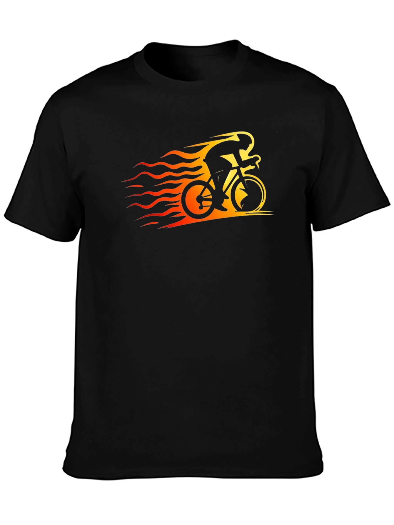 Fiery Biker Black T-Shirt