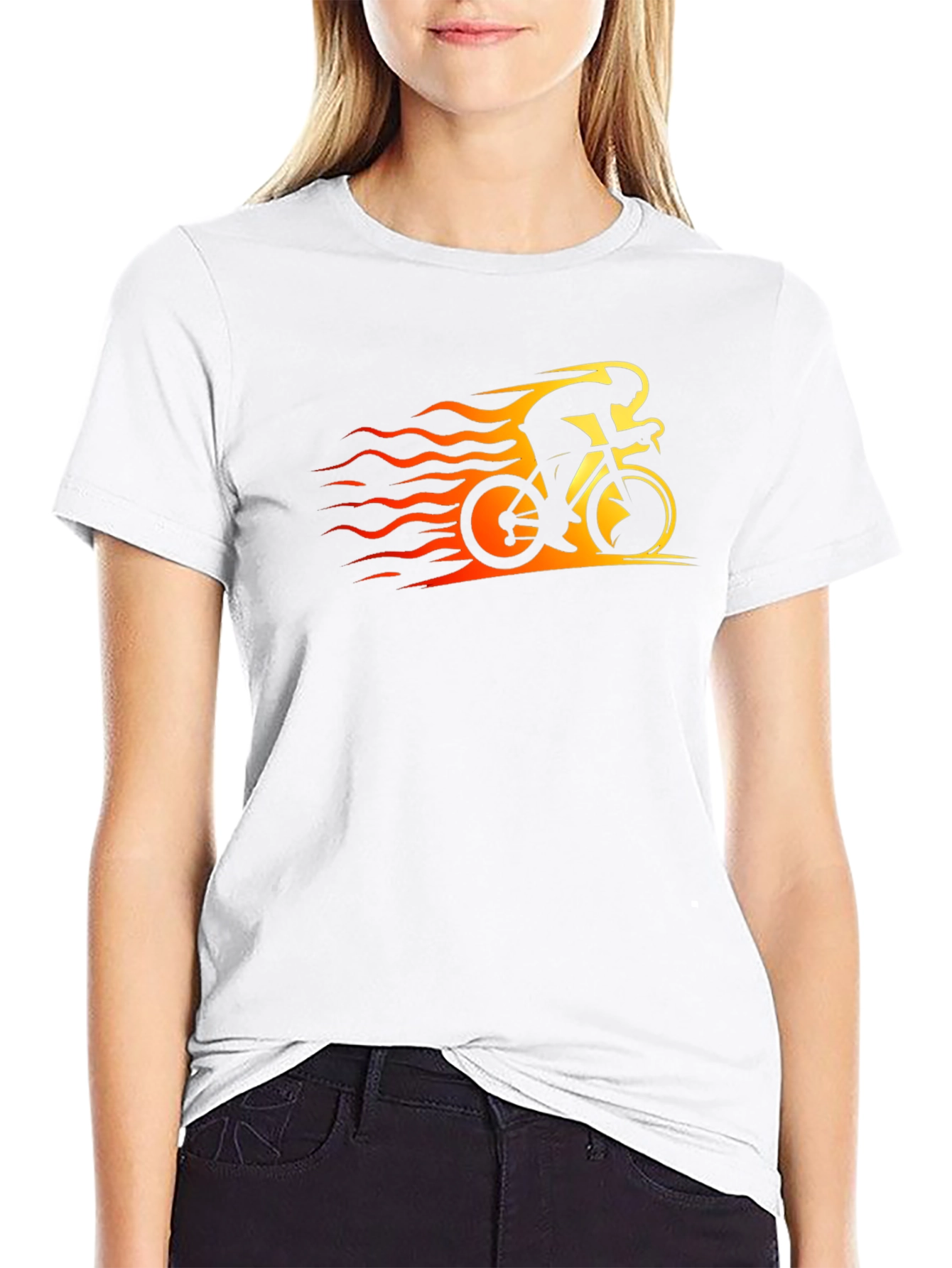 Fiery Biker Black T-Shirt
