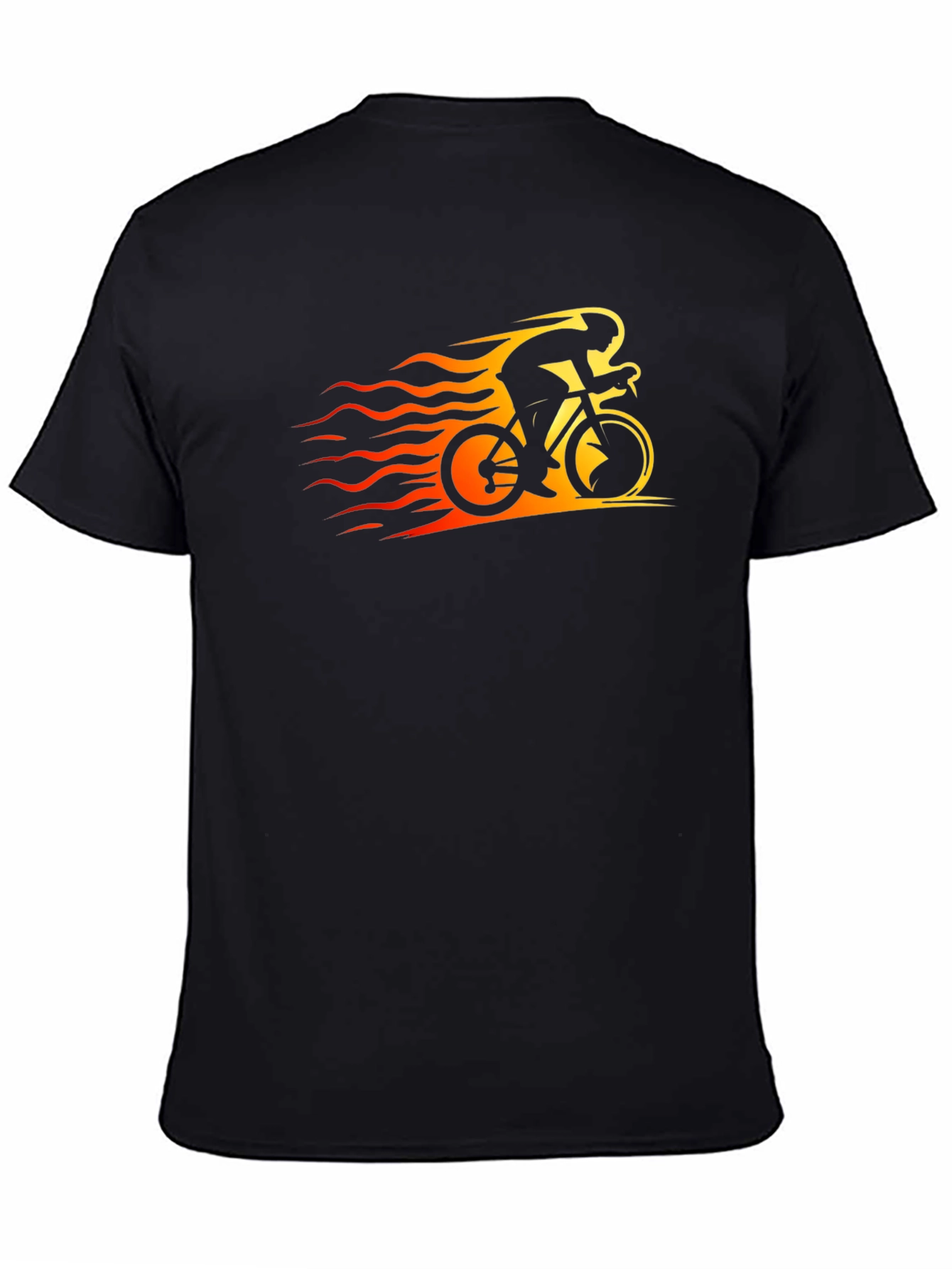 Fiery Biker Black T-Shirt