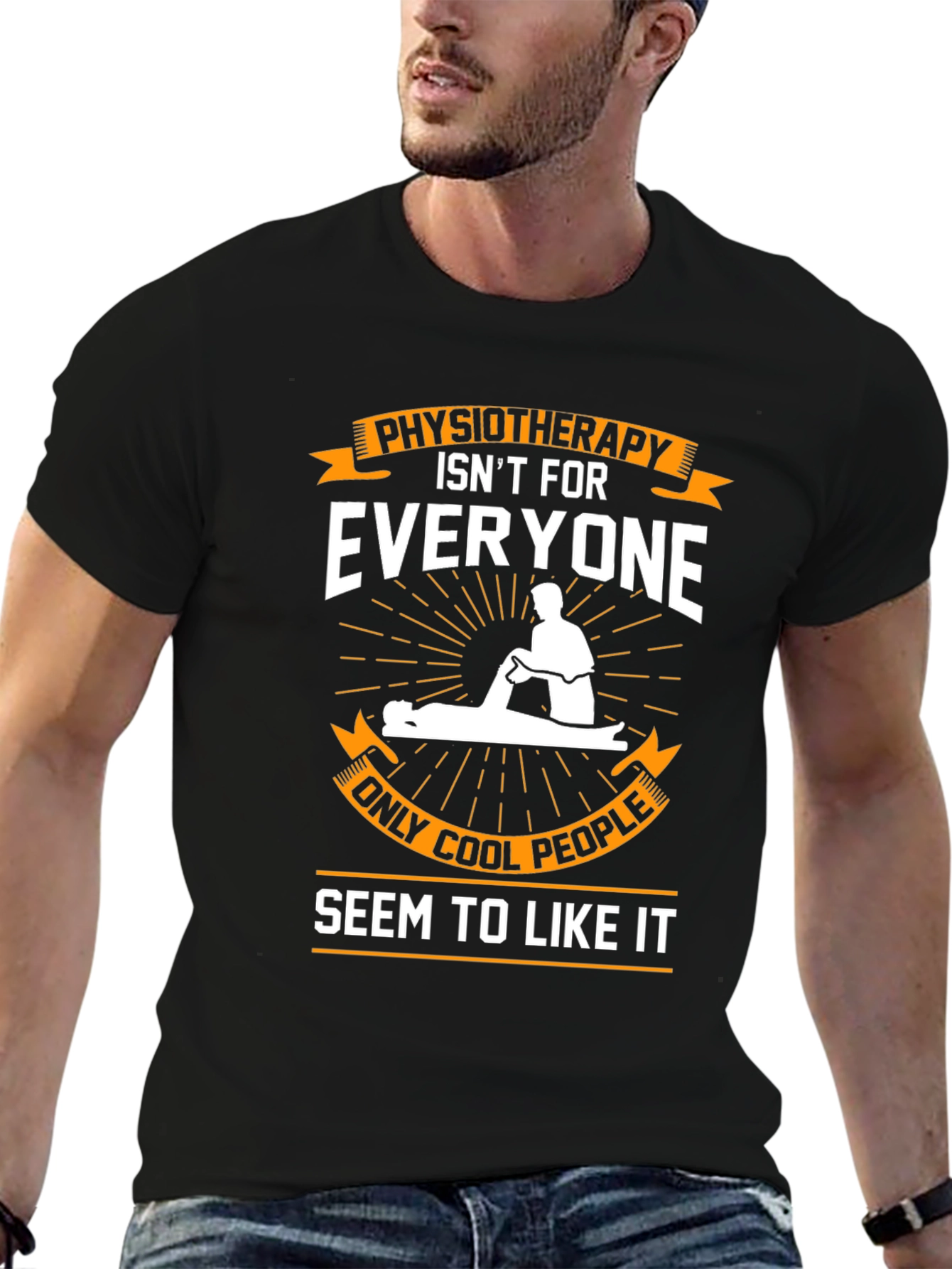 Physiotherapy Cool People Black T-Shirt
