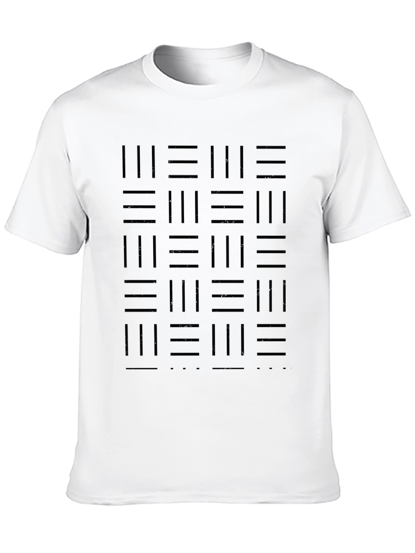 Modern Geometric Pattern Black T-Shirt