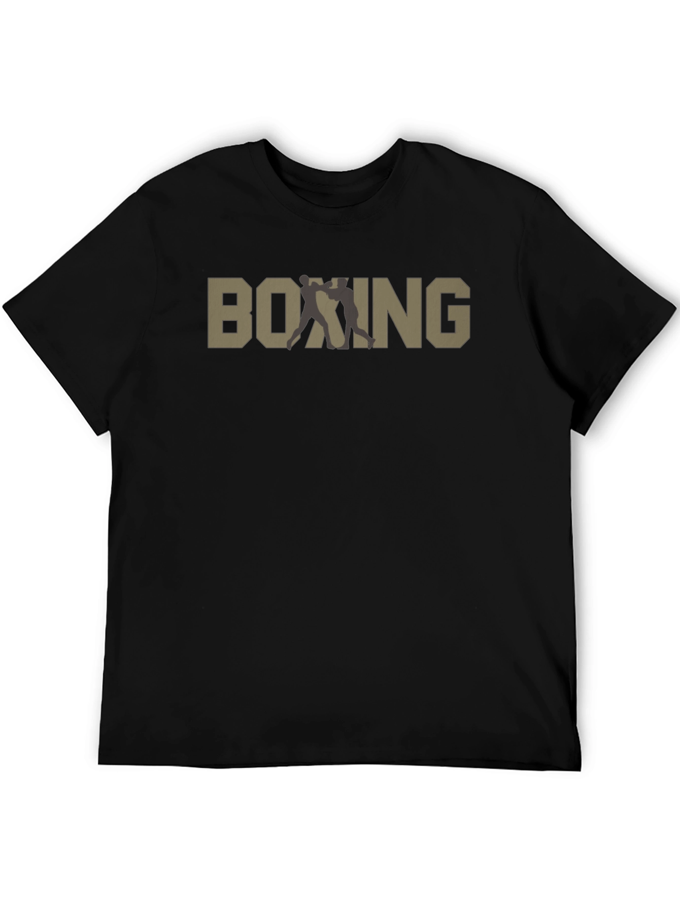 Boxing Graphic Print T-Shirt - Black