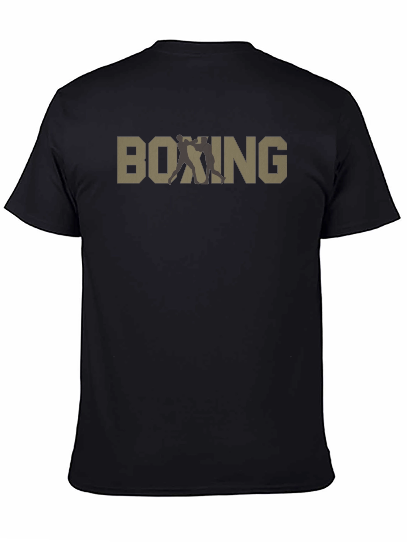 Boxing Graphic Print T-Shirt - Black