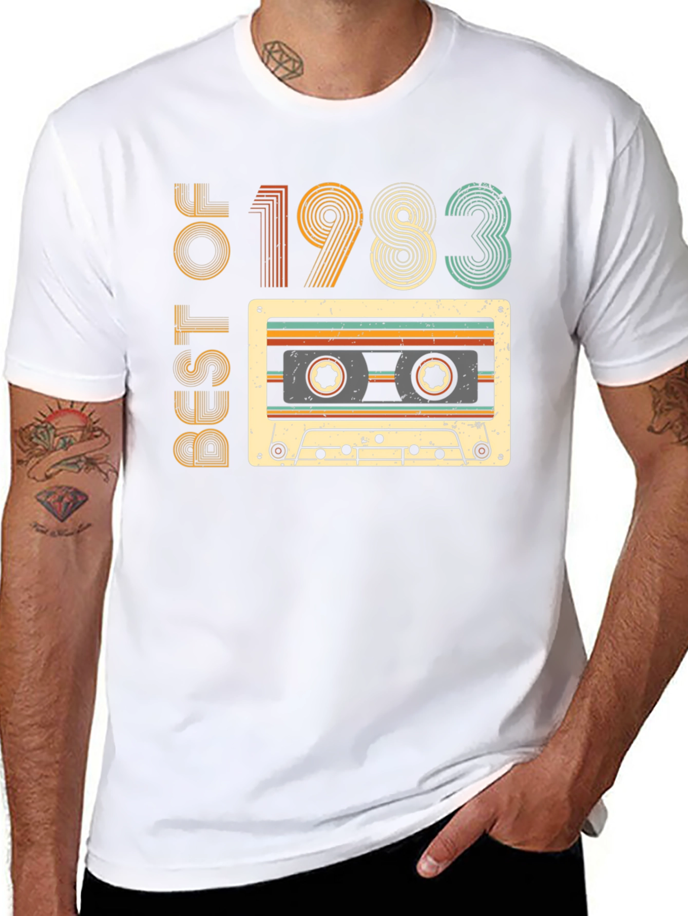 Best of 1983 Cassette Tape Black Graphic T-Shirt