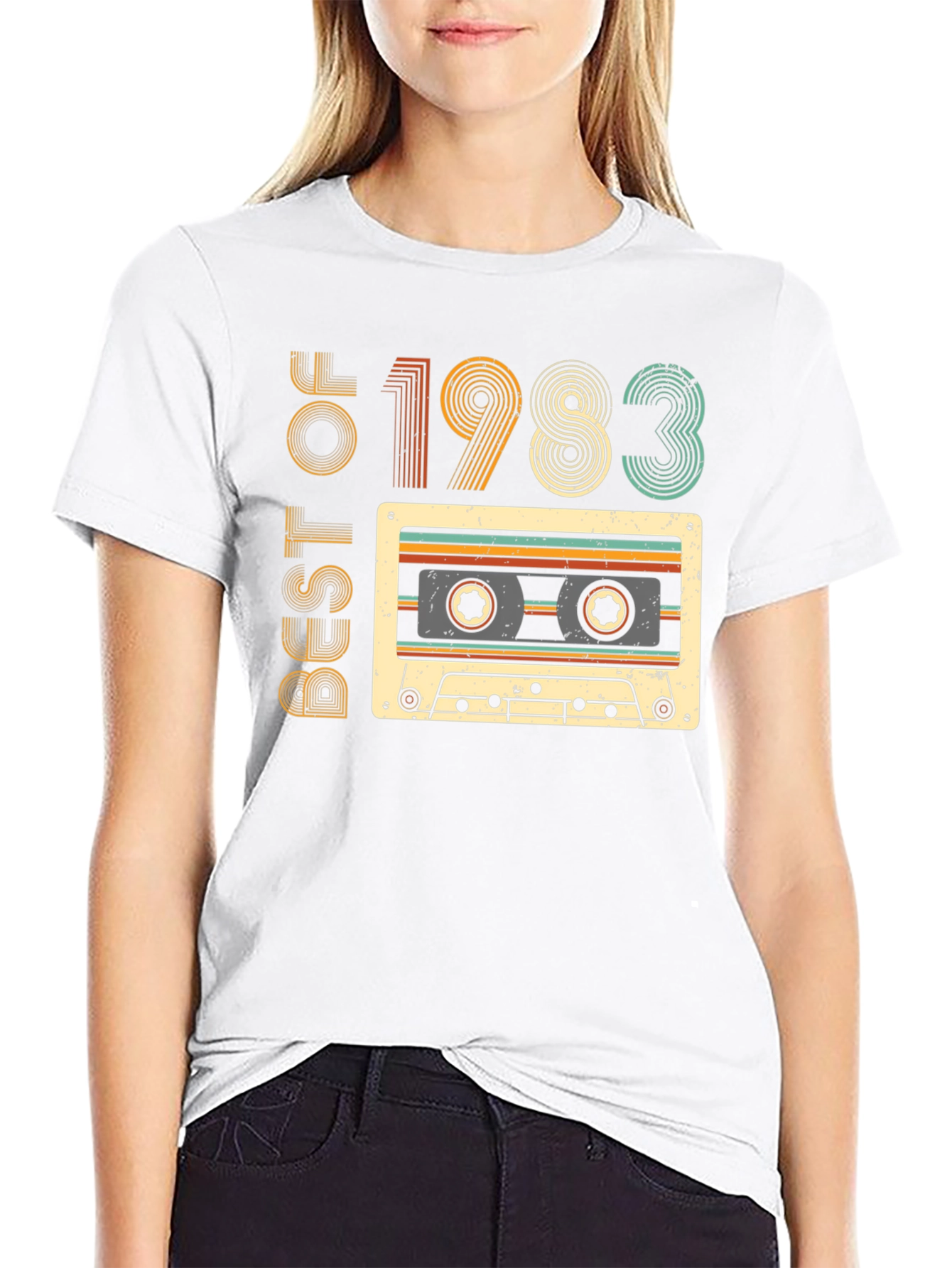 Best of 1983 Cassette Tape Black Graphic T-Shirt
