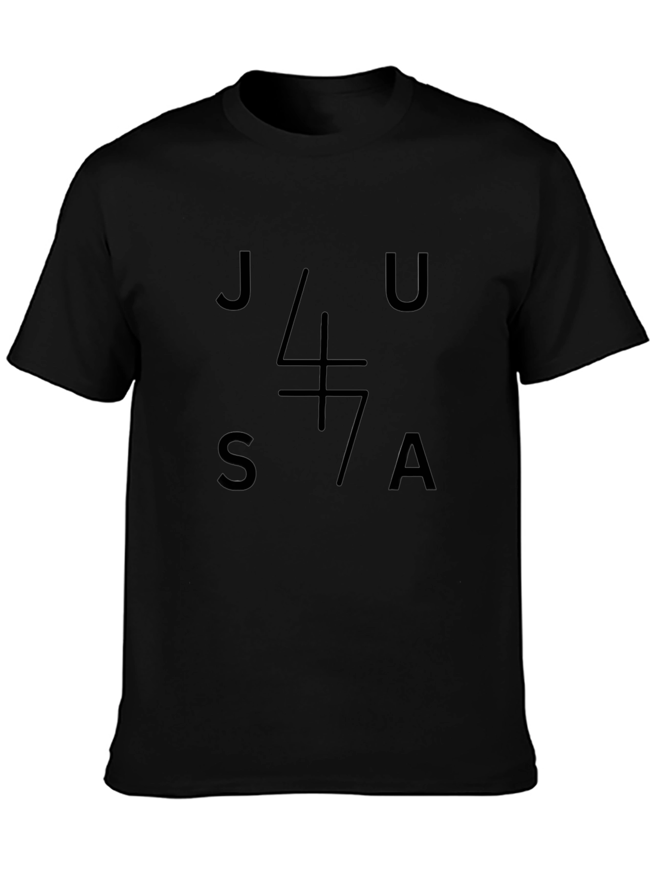 Minimalist JU47A T-Shirt - Classic Black Tee