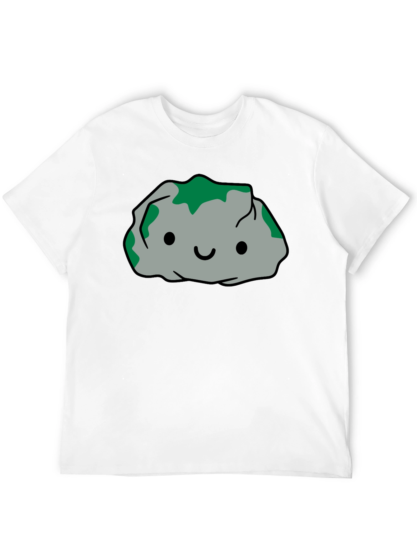 Cute Rock Character Black T-Shirt