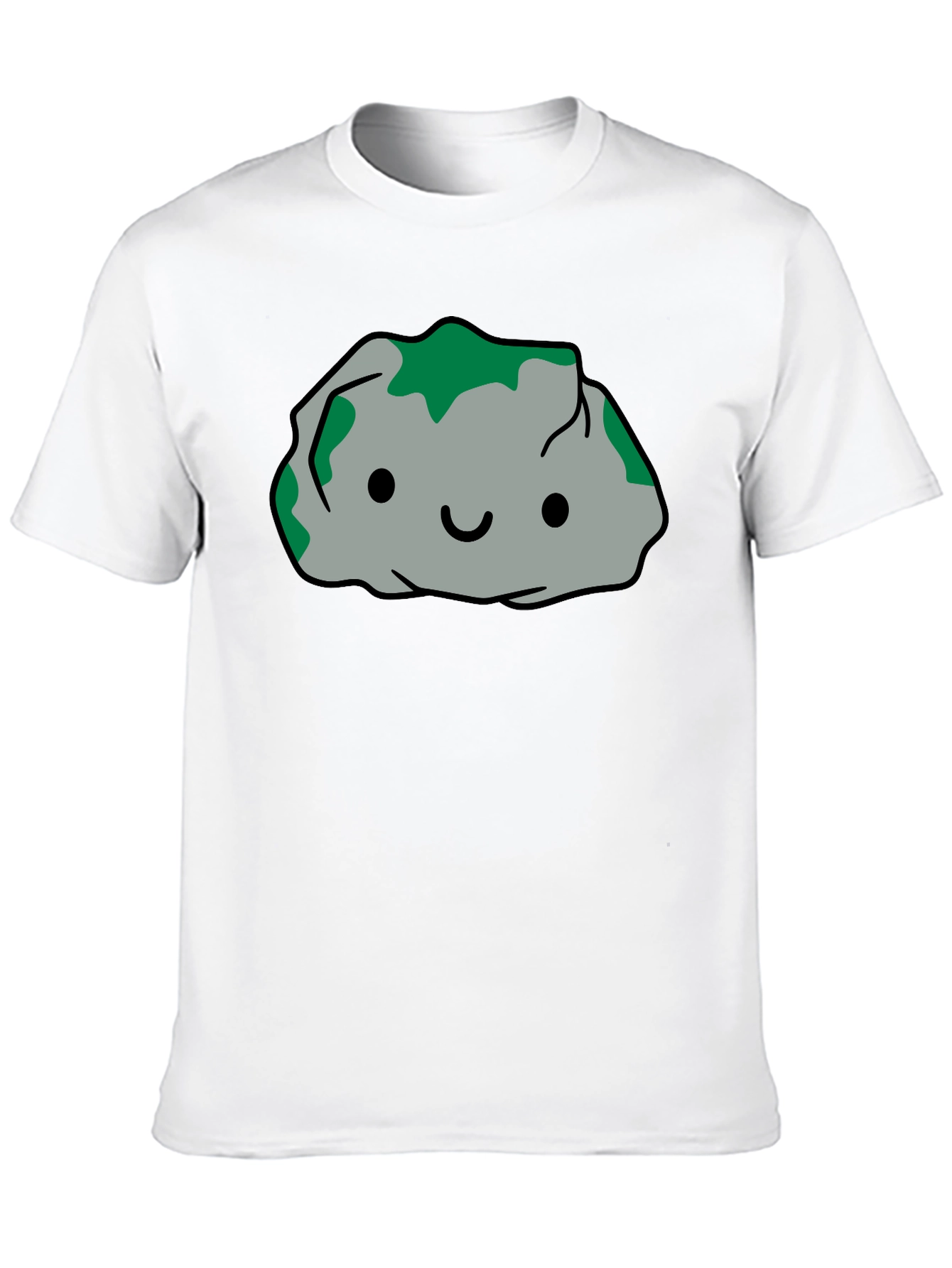 Cute Rock Character Black T-Shirt